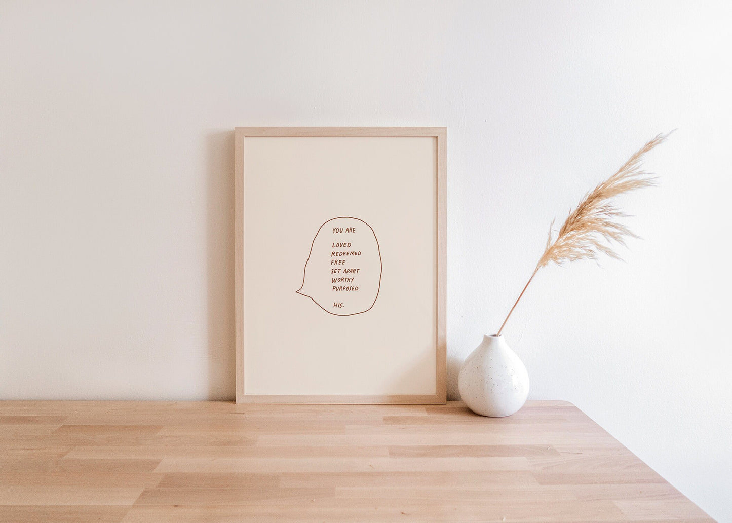 You Are His Instant Download Art Print | Christian Art, Christian Wall Art, Minimalist Christian Decor, Bible Verse Printable, Instant art