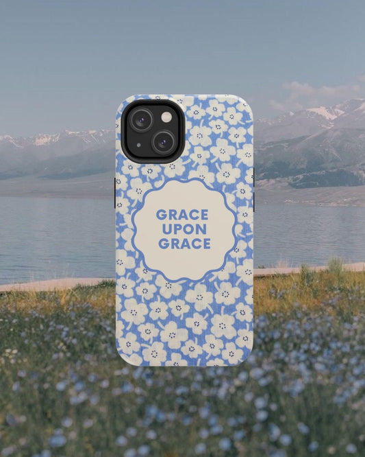 Grace Upon Grace Phone Case | Christian Phone Case, Faith Phone Case, Trendy Phone Case, Phone Accessories, Christian Gifts, Aesthetic Phone