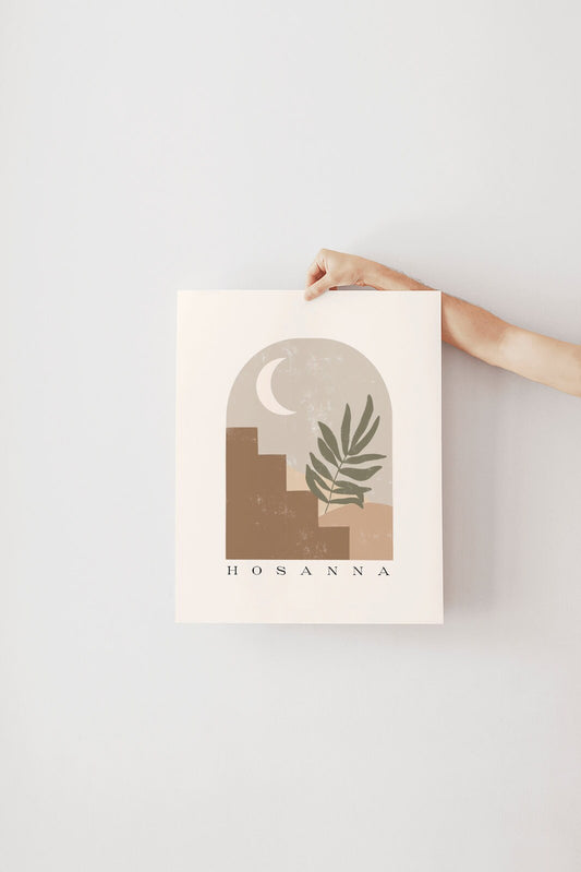Hosanna Digital Download | Christian Art, Boho Jesus Art, Christian Wall Art, Minimalist Christian Decor, Bible Verse Printable, Instant art