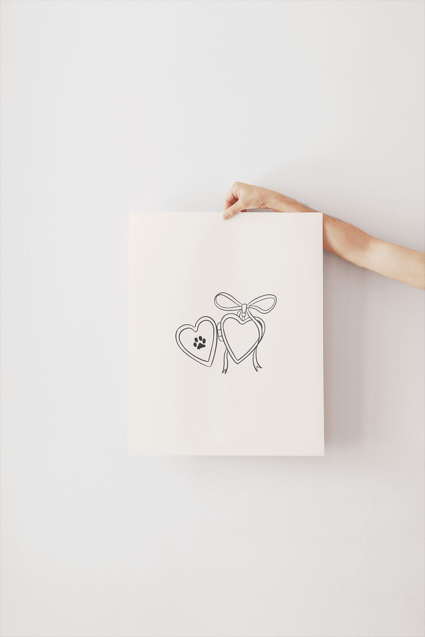 Mr. Doods Tribute Print Digital Download | Cat wall art animal wall art heart locket art print art trendy wall art pet digital download