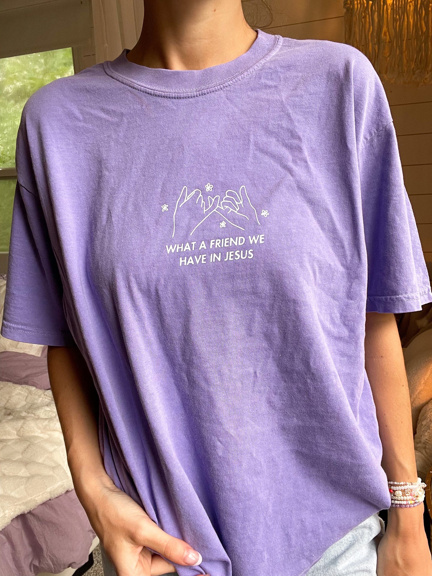 What a Friend We Have in Jesus T-Shirt | Christian Comfort Colors Tee | Bible Verse Shirt | Trendy Faith Shirt | Aesthetic Christian Apparel