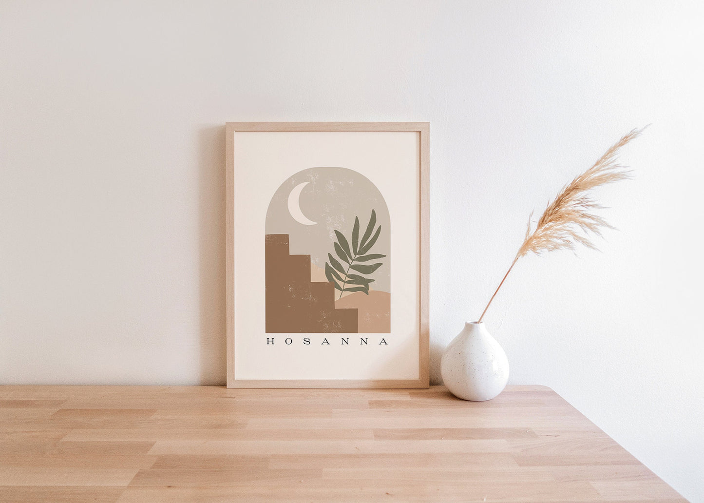 Hosanna Digital Download | Christian Art, Boho Jesus Art, Christian Wall Art, Minimalist Christian Decor, Bible Verse Printable, Instant art