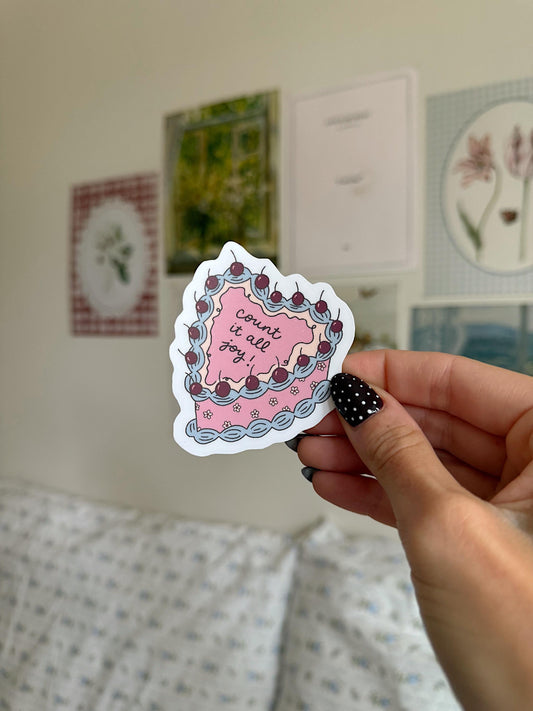 Count It All Joy Sticker | Christian Sticker | Faith Sticker | Bible Verse Sticker | Scripture Decal | Inspirational Sticker Laptop Sticker