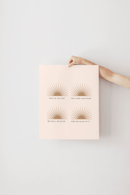 Rejoice in Today Digital Download | Christian Art, Christian Wall Art, Minimalist Christian Decor, Bible Verse Printable, Instant art