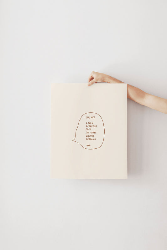 You Are His Instant Download Art Print | Christian Art, Christian Wall Art, Minimalist Christian Decor, Bible Verse Printable, Instant art