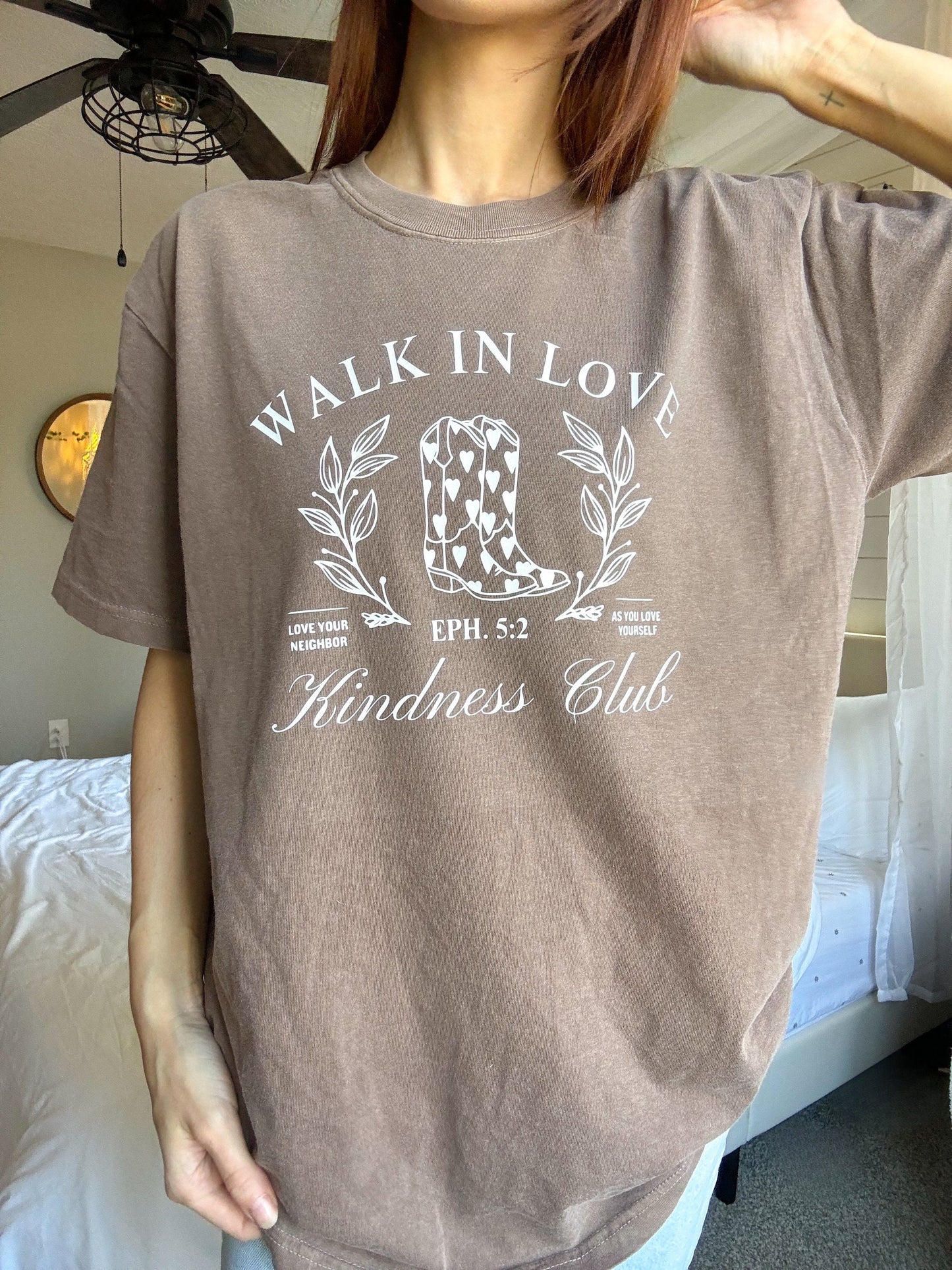 Walk in Love Kindness Club T-Shirt | Christian Comfort Colors Tee | Trendy Faith Shirt | Bible Verse Tee | Aesthetic Christian Apparel