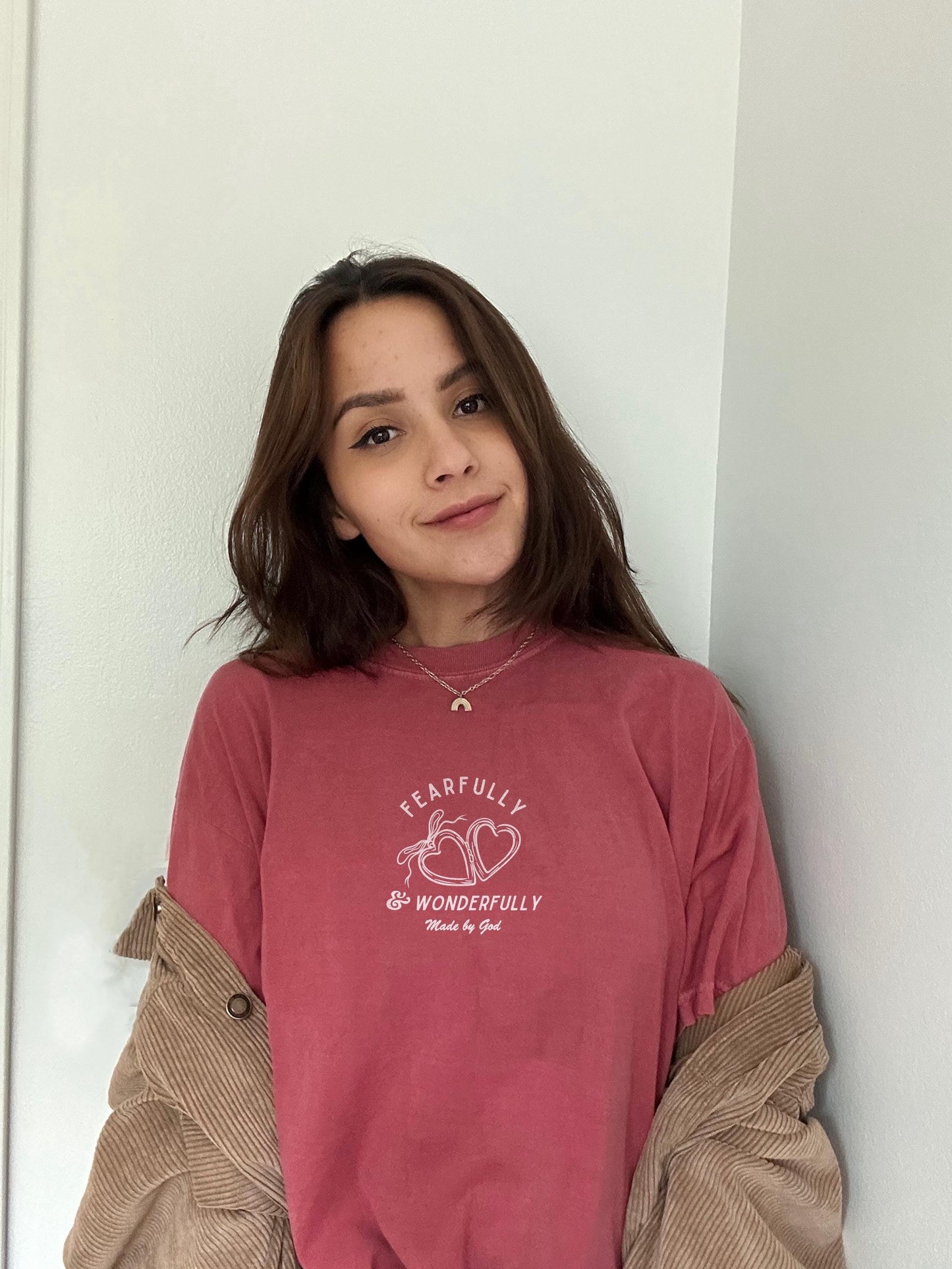 Fearfully and Wonderfully Made T-Shirt | Christian Comfort Colors Tee | Bible Verse Shirt | Trendy Faith Shirt | Aesthetic Christian Apparel