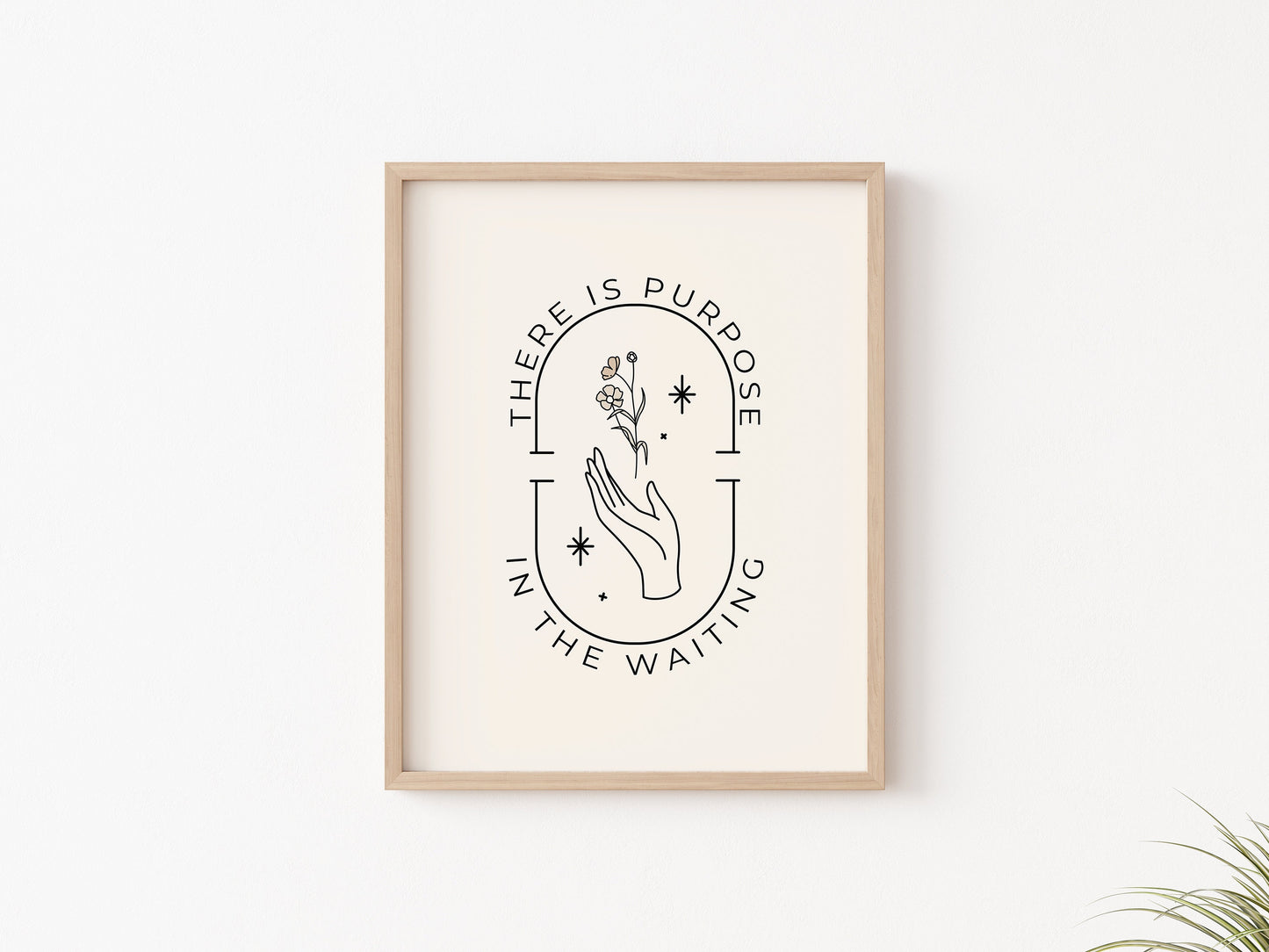 Purpose in the Waiting Digital Download | Christian Art, Christian Wall Art, Minimalist Christian Decor, Bible Verse Printable, Instant art