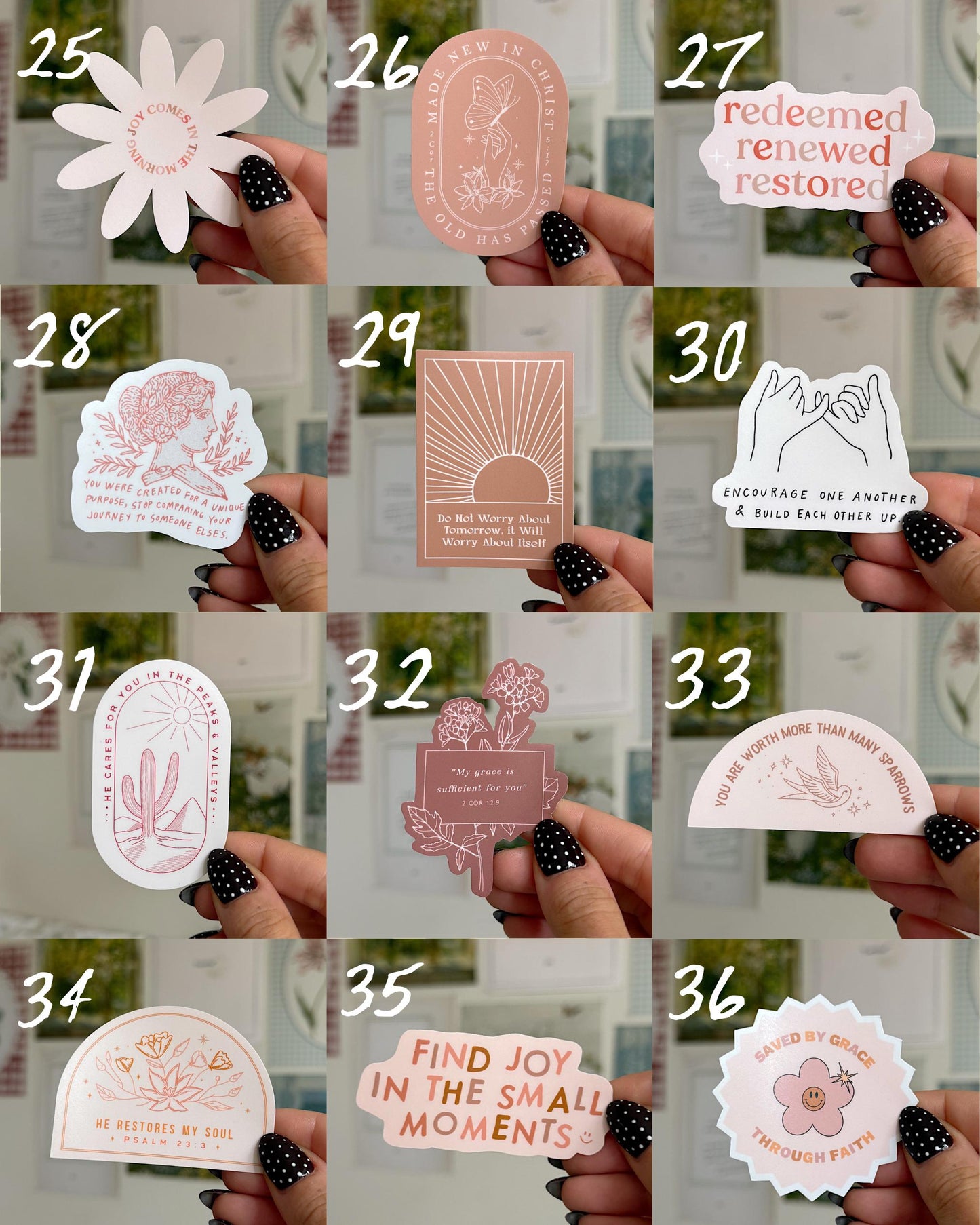 Build Your Own Christian Sticker Pack | Trendy Faith Stickers | Bible Verse Decals | Aesthetic Jesus Stickers | Christian Gift Idea