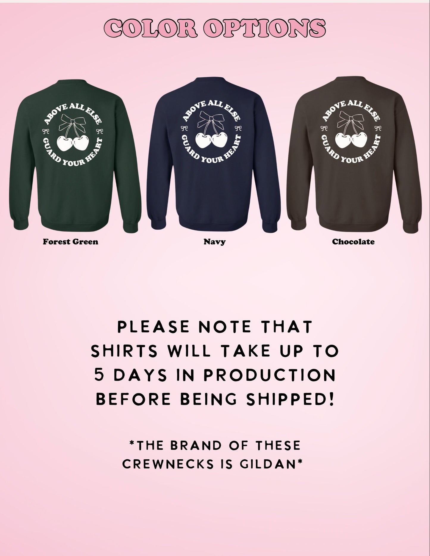 Above All Else Guard Your Heart Crewneck | Christian Sweatshirt | Bible Verse Pullover | Trendy Faith Apparel | Aesthetic Christian Clothing