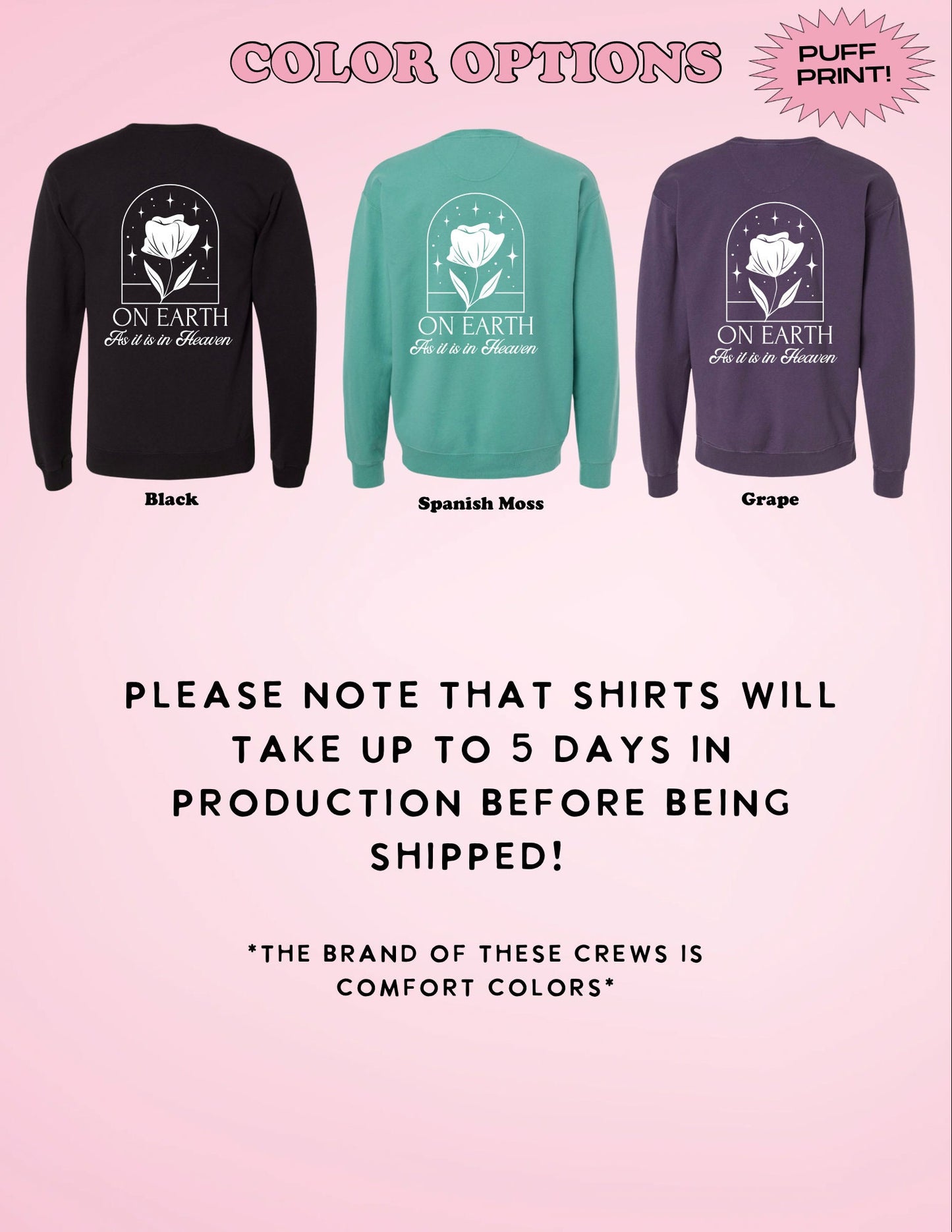 On Earth Sweatshirt | Christian Sweatshirt, Bible Verse Shirt, Religious Sweatshirt, Trendy Sweatshirt, Jesus Sweatshirt, Faith Crew, Gifts