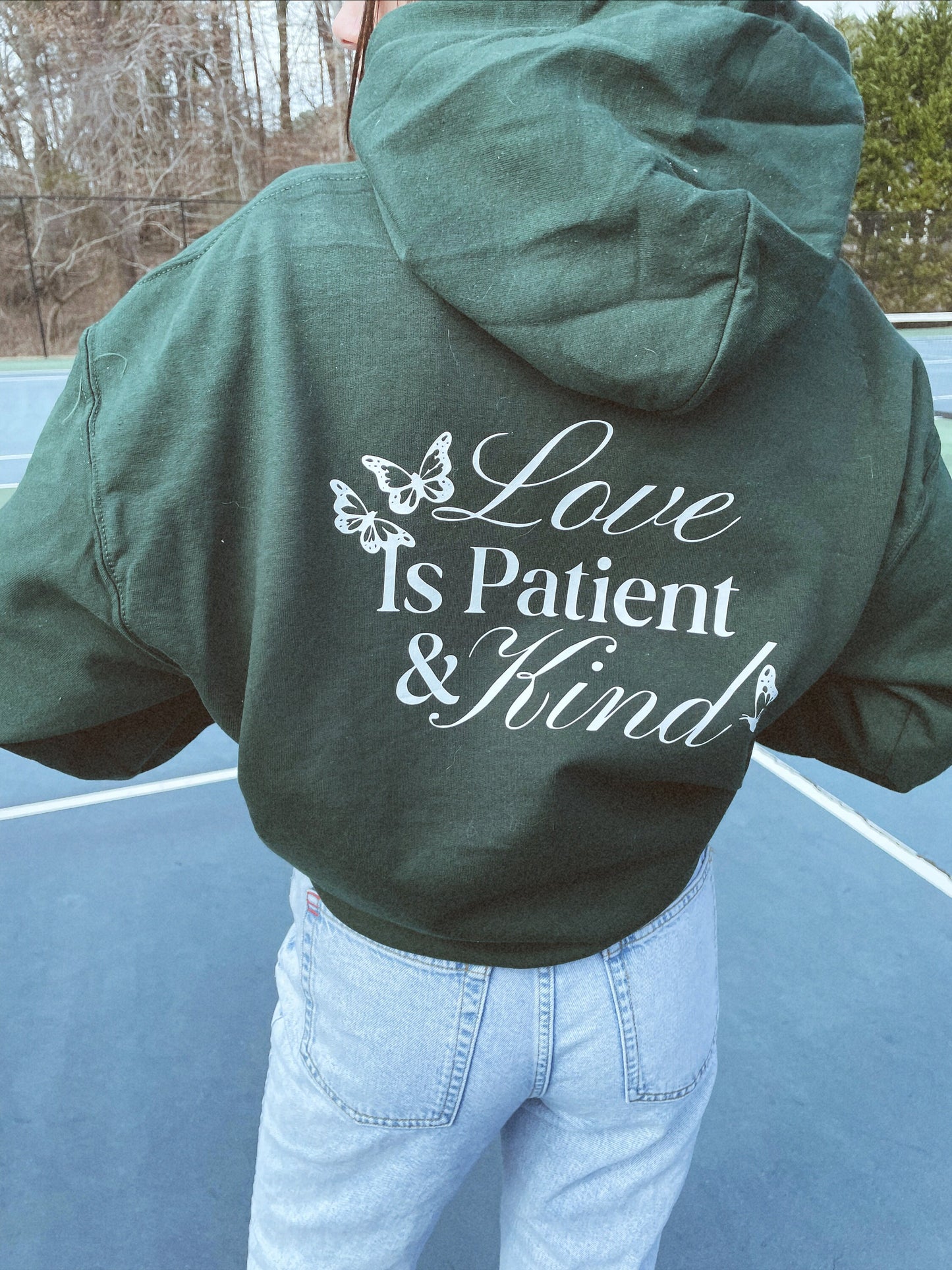 Love is Patient & Kind Hoodie | Christian Sweatshirt, Trendy Hoodie, Religious Hoodie, Jesus Sweatshirt, Faith Hoodie | Teen Girl Gift