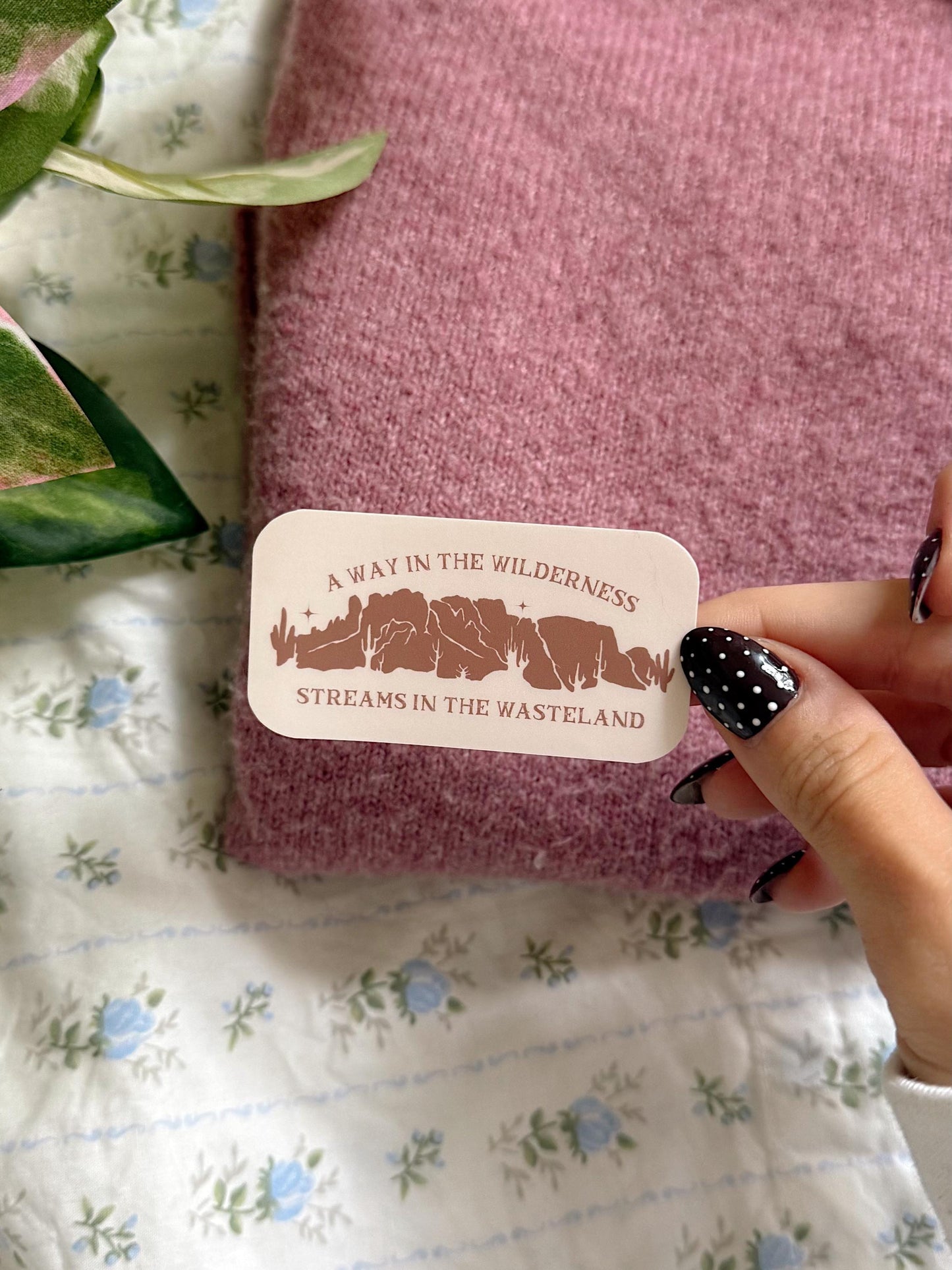 A Way in the Wilderness Sticker | Christian Bible Verse Vinyl | Faith Sticker | Aesthetic Christian Sticker for Laptops & Water Bottles