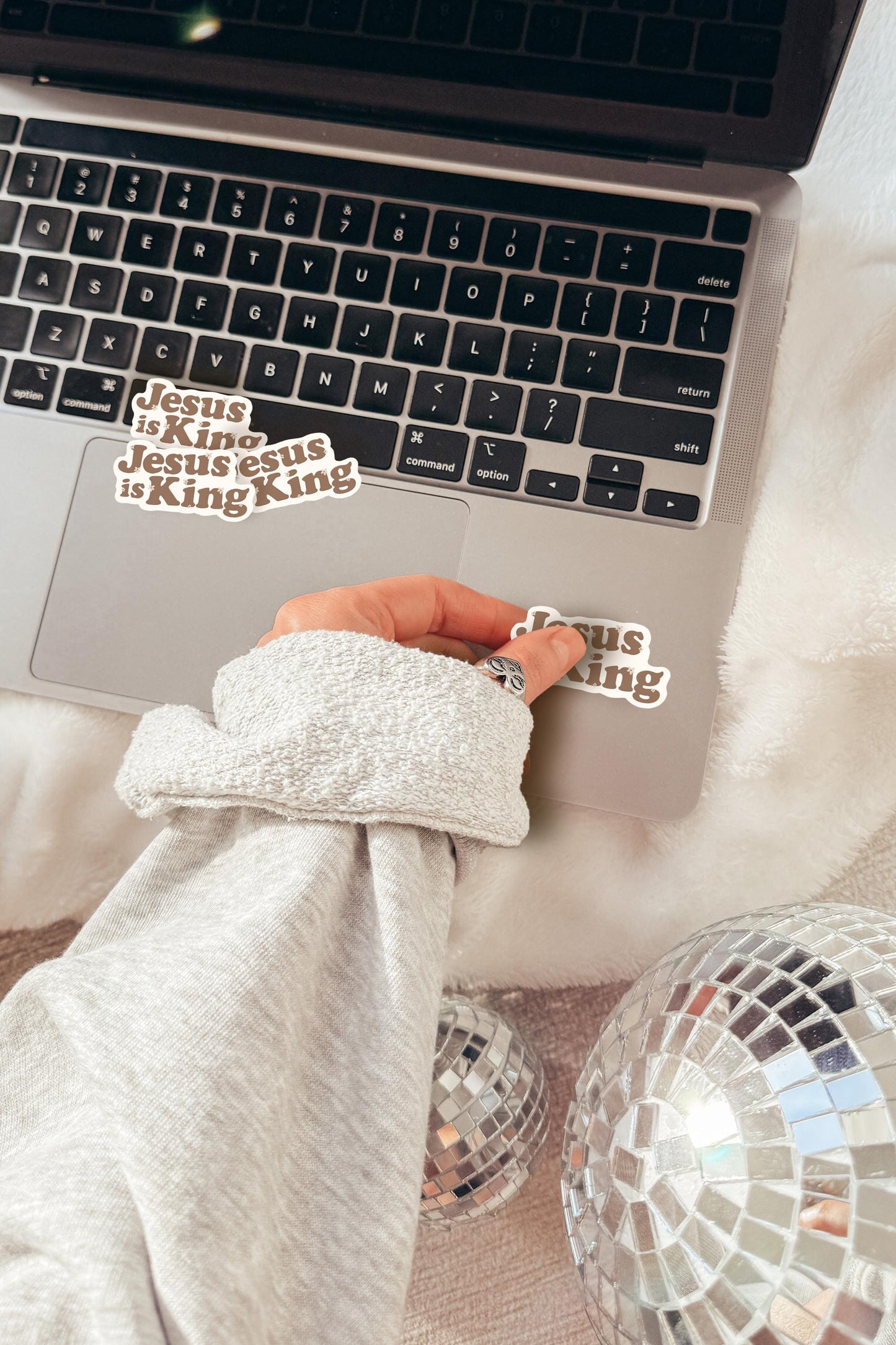 Jesus is King Christian Sticker | Faith Vinyl Sticker | Bible Verse Sticker | Religious Aesthetic Sticker | Christian Gift Idea for girls