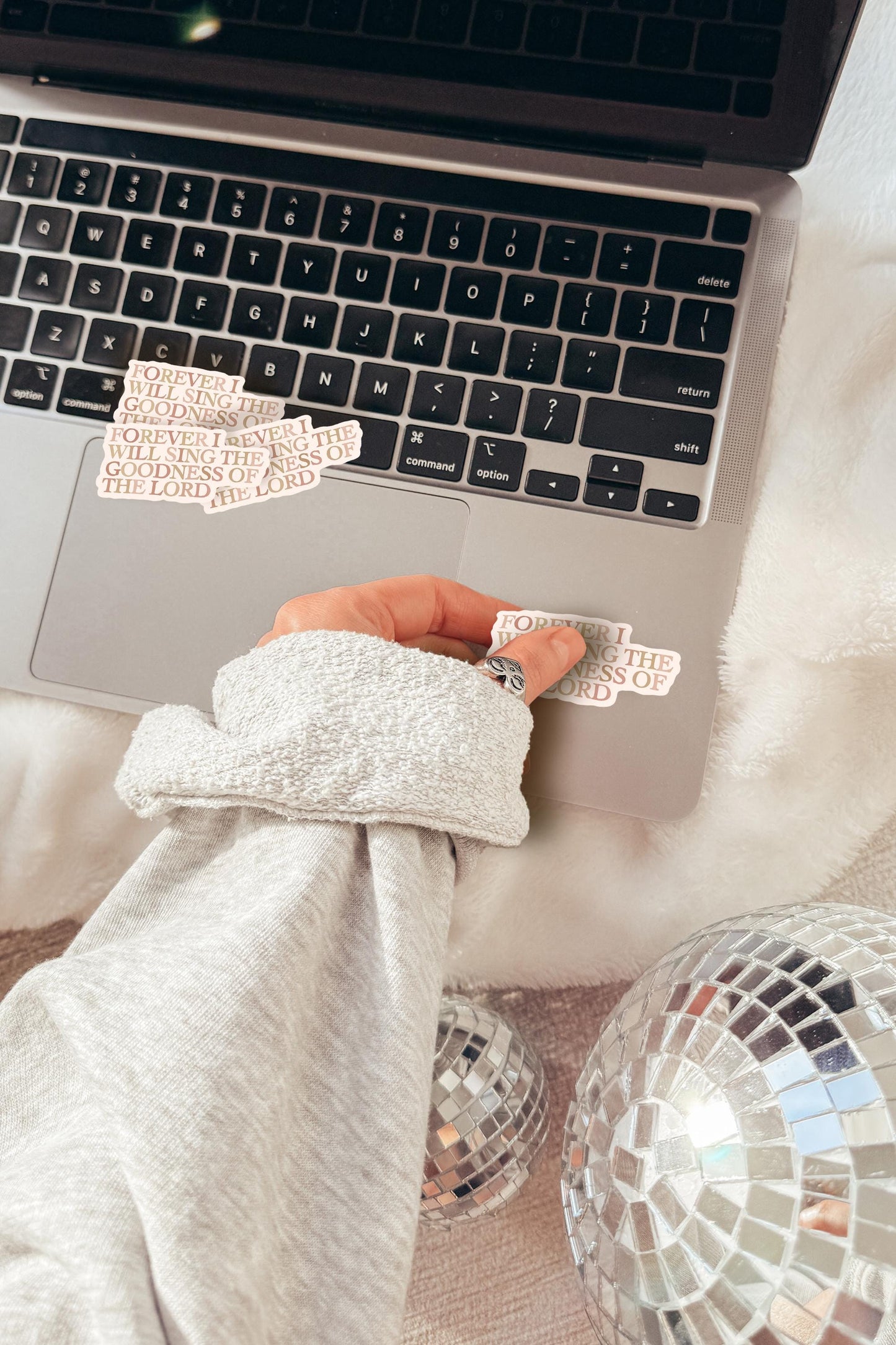 Forever I Will Sing the Goodness of the Lord Sticker | Christian Vinyl Faith Worship Praise God Sticker Aesthetic Laptop Water Bottle