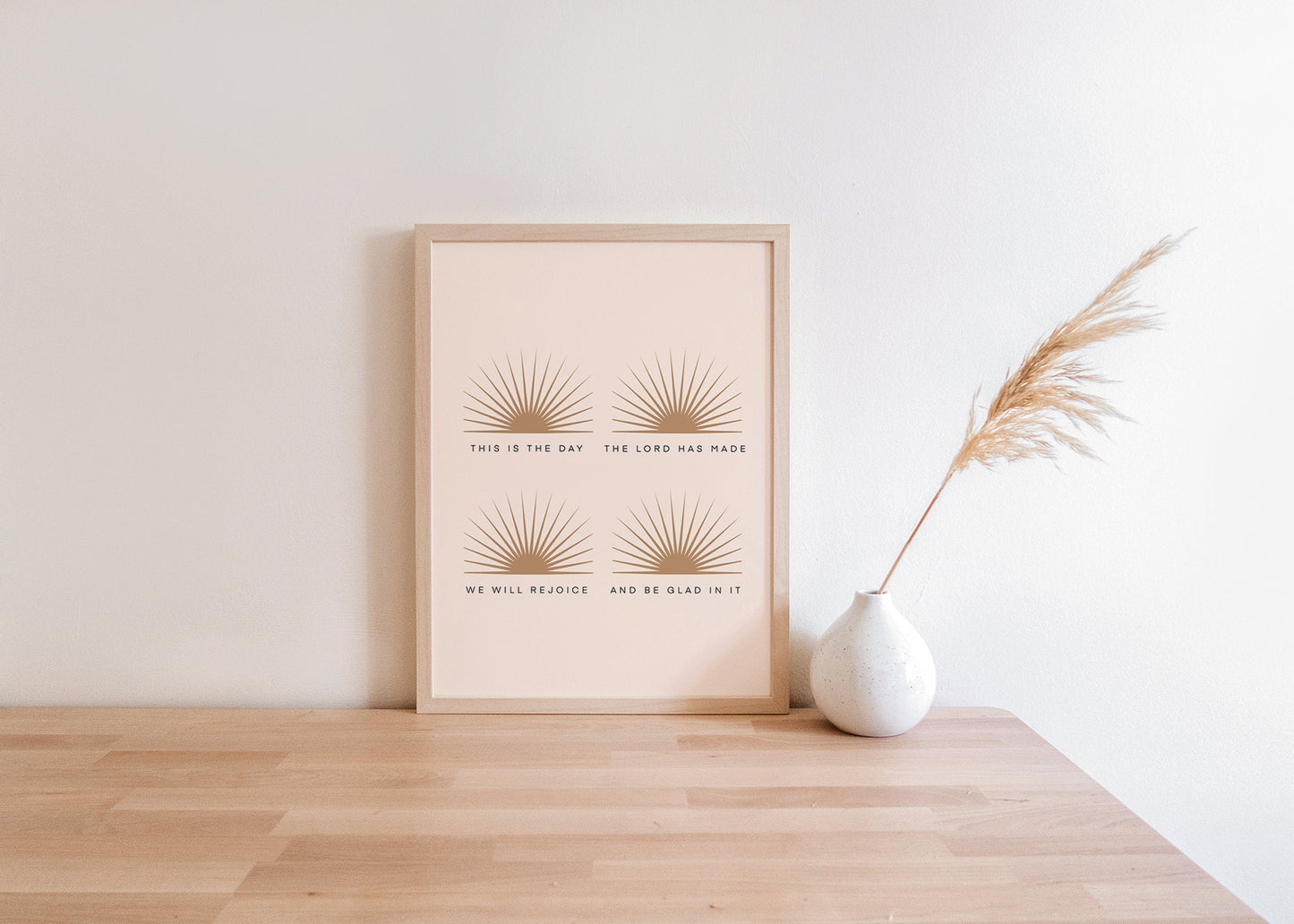 Rejoice in Today Digital Download | Christian Art, Christian Wall Art, Minimalist Christian Decor, Bible Verse Printable, Instant art