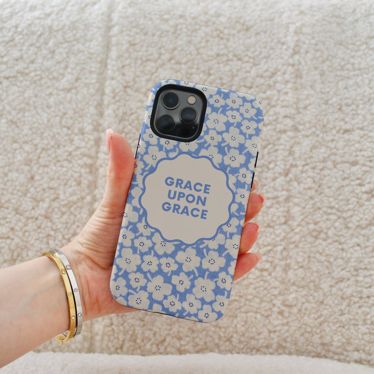 Grace Upon Grace Phone Case | Christian Phone Case, Faith Phone Case, Trendy Phone Case, Phone Accessories, Christian Gifts, Aesthetic Phone