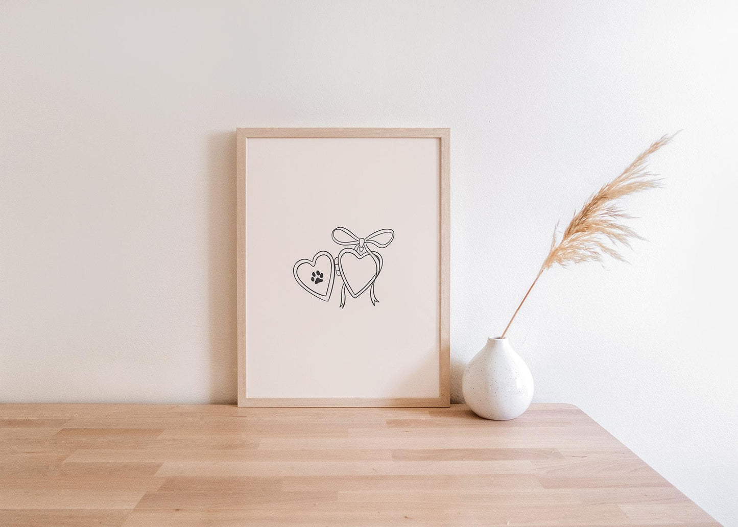 Mr. Doods Tribute Print Digital Download | Cat wall art animal wall art heart locket art print art trendy wall art pet digital download