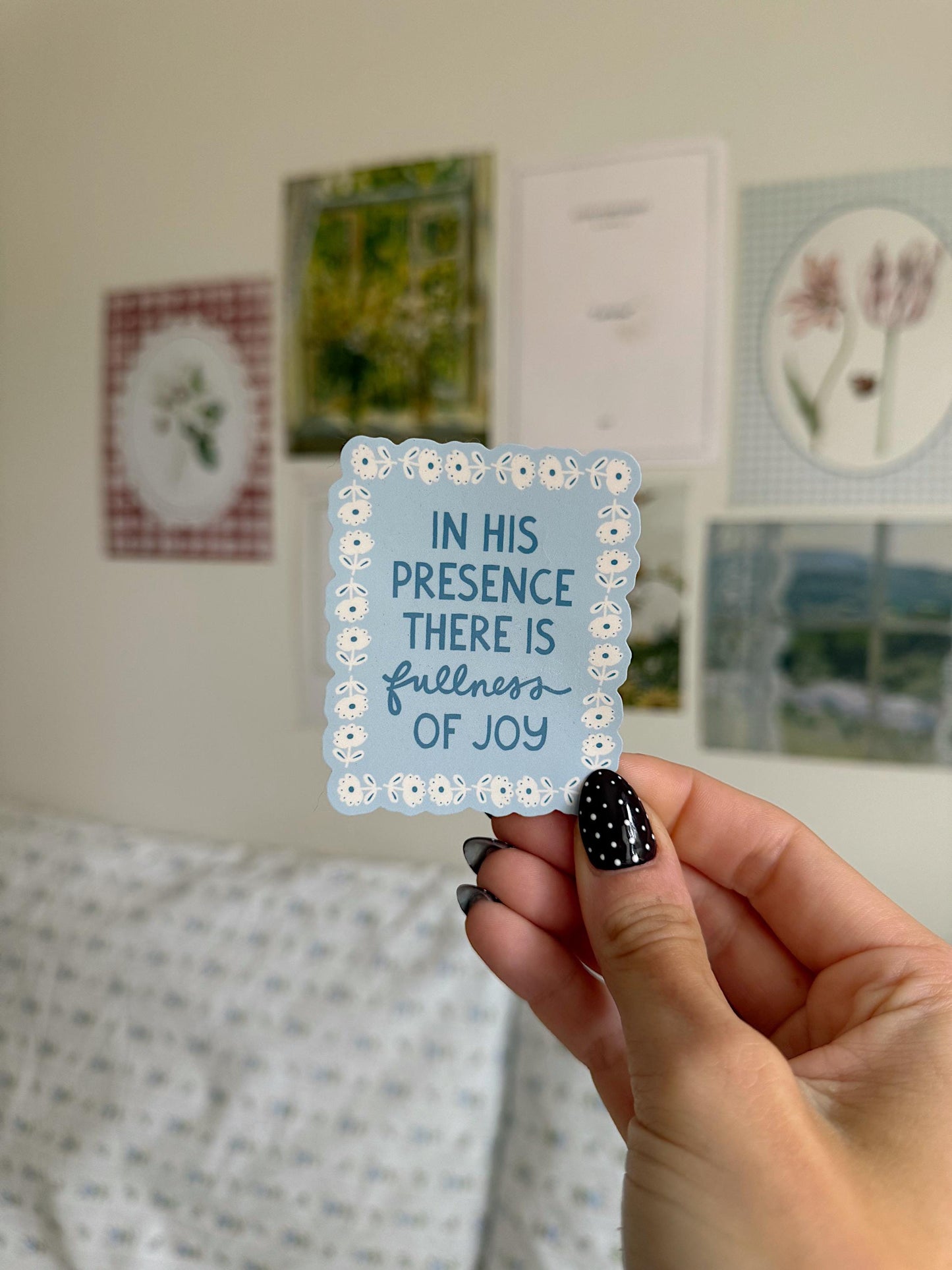 In His Presence There Is Fullness of Joy Sticker | Christian Sticker | Faith Sticker | Bible Verse Sticker Scripture Vinyl Decal Girl Gifts