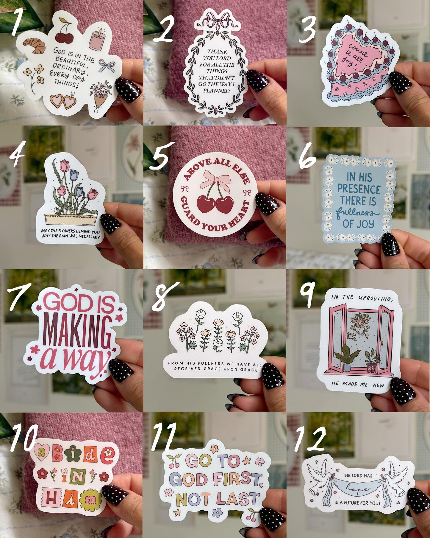Build Your Own Christian Sticker Pack | Trendy Faith Stickers | Bible Verse Decals | Aesthetic Jesus Stickers | Christian Gift Idea
