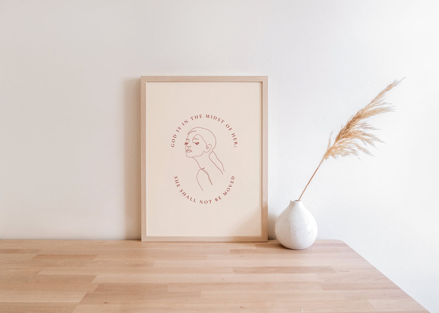 Psalm 46:5 Digital Download | Christian Art, Christian Wall Art, Minimalist Christian Decor, Bible Verse Printable, Instant art