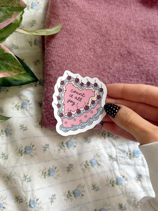 Count It All Joy Sticker | Christian Sticker | Faith Sticker | Bible Verse Sticker | Scripture Decal | Inspirational Sticker Laptop Sticker