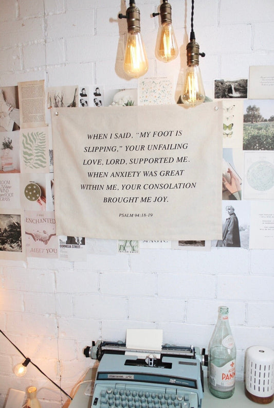 Personalized Bible Verse Wall Banner | Custom Christian Quote Decor | Handmade Scripture Fabric Banner Faith Gift for Her Christian Wall Art