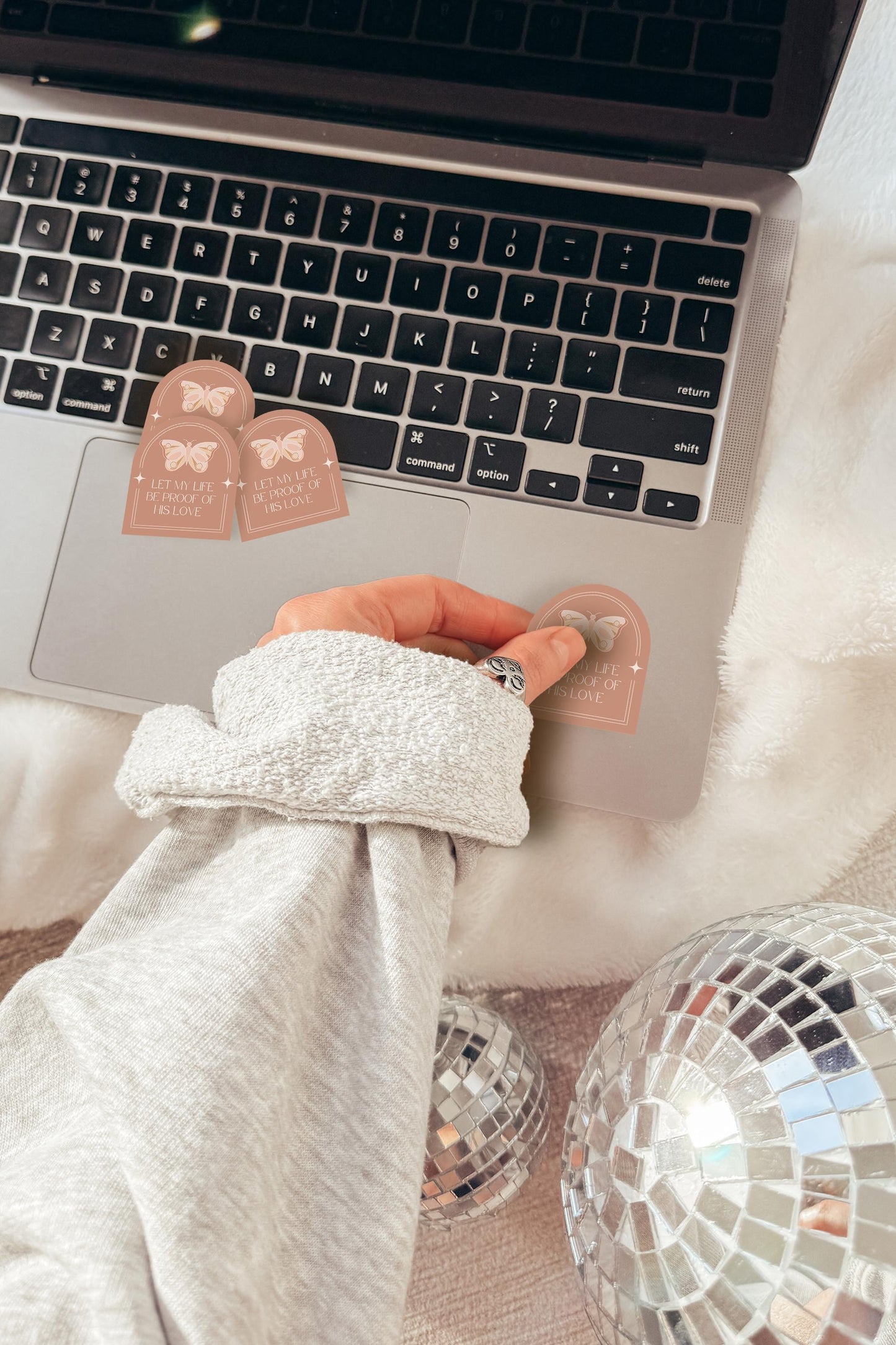 Let My Life Be Proof of His Love Sticker | Christian Bible Verse Vinyl | Faith Sticker | Aesthetic Christian Sticker for Journals & Laptops