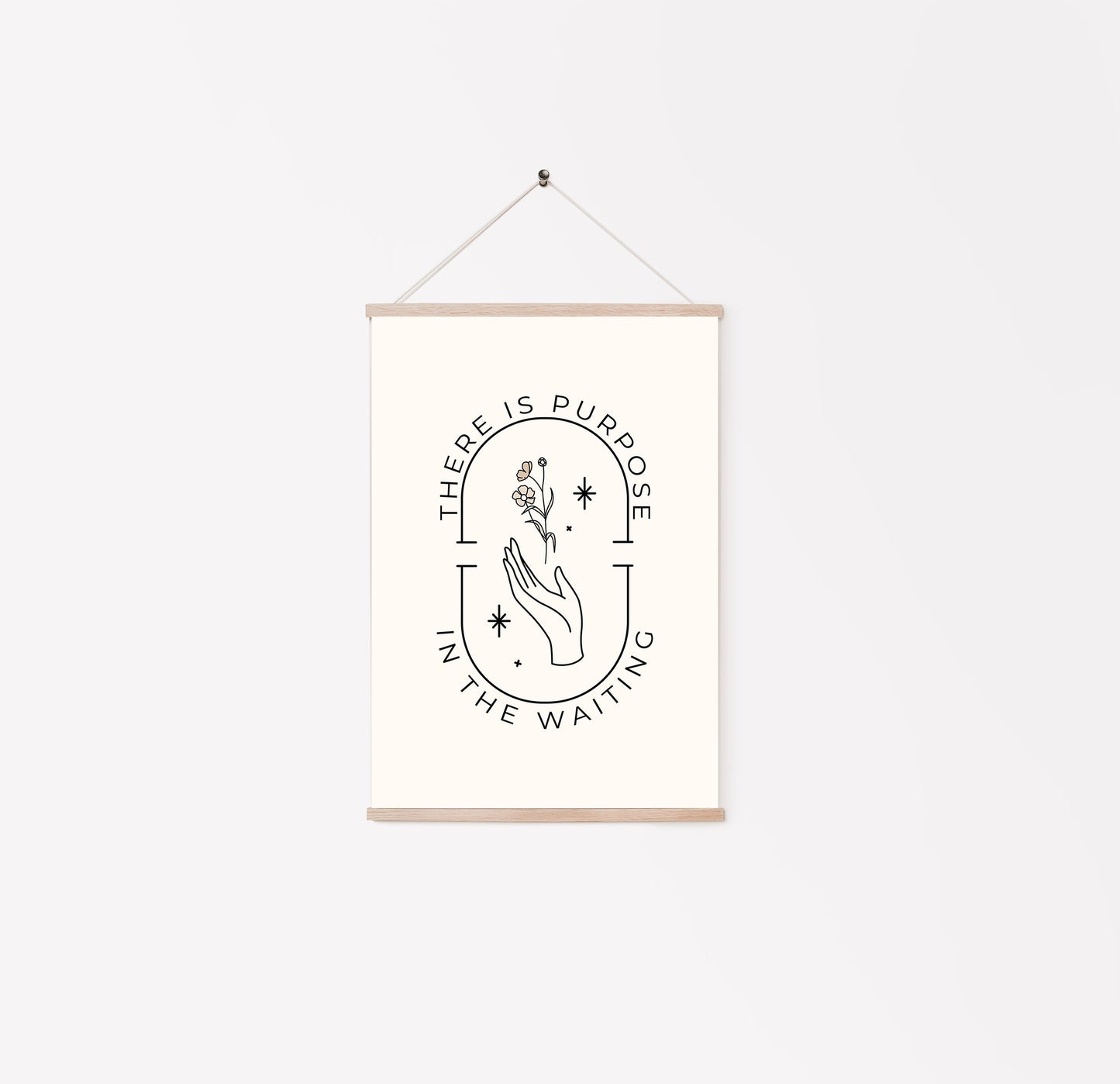 Purpose in the Waiting Digital Download | Christian Art, Christian Wall Art, Minimalist Christian Decor, Bible Verse Printable, Instant art