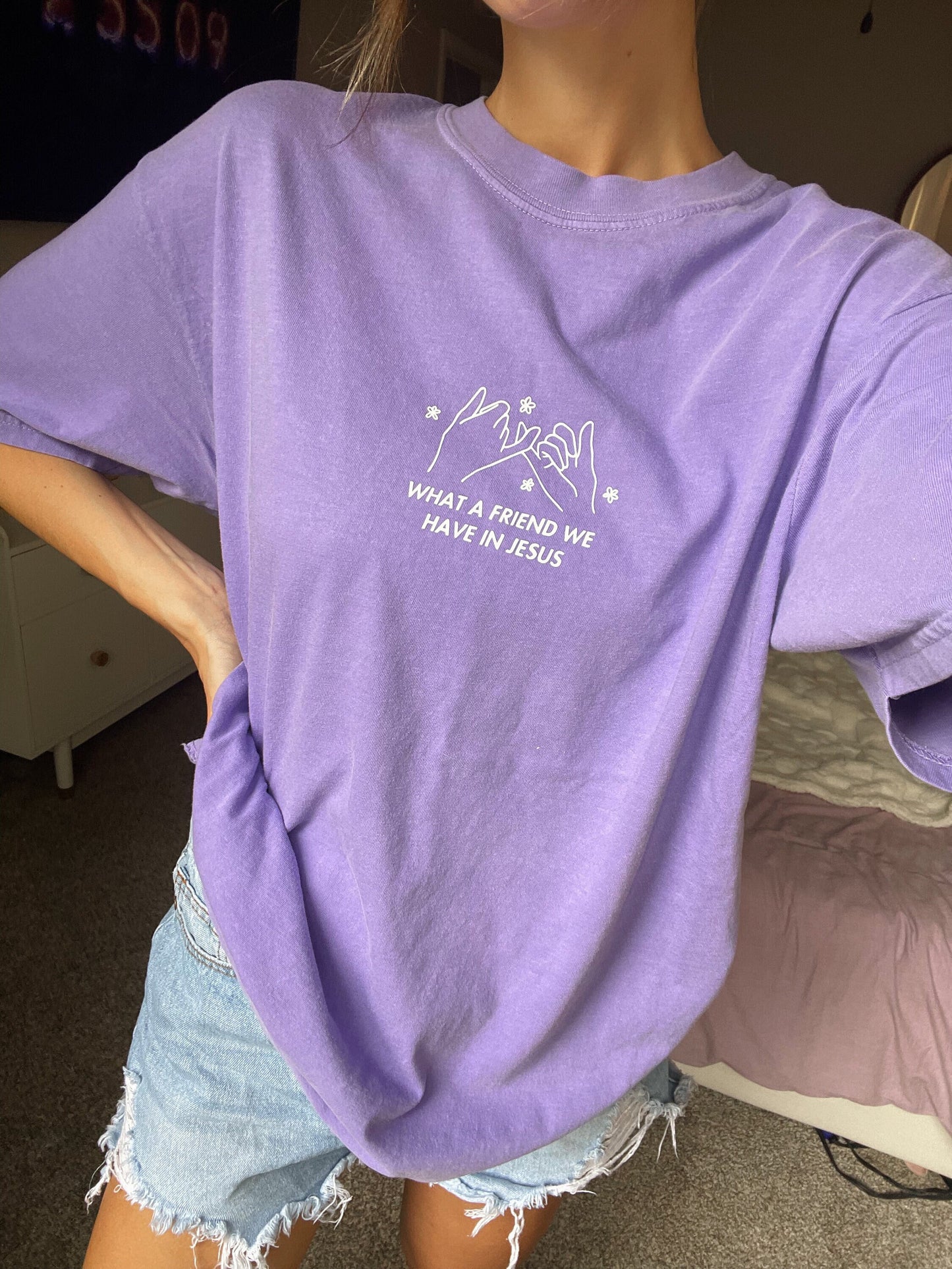 What a Friend We Have in Jesus T-Shirt | Christian Comfort Colors Tee | Bible Verse Shirt | Trendy Faith Shirt | Aesthetic Christian Apparel