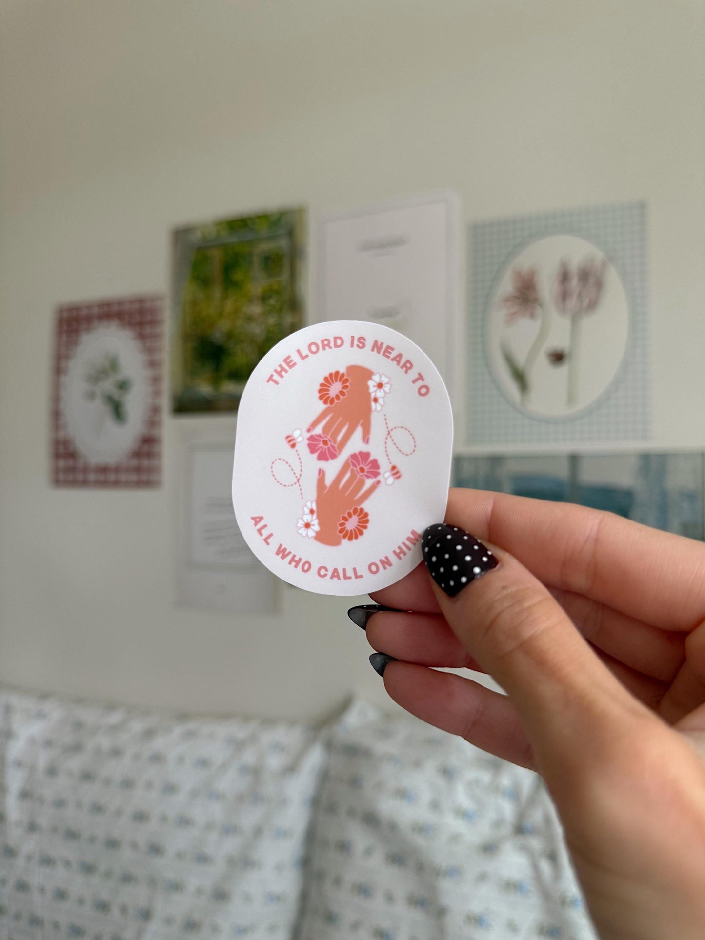 The Lord Is Near Sticker | Christian Bible Verse Vinyl | Aesthetic Christian Sticker | Trendy Scripture Sticker for Journals & Laptops