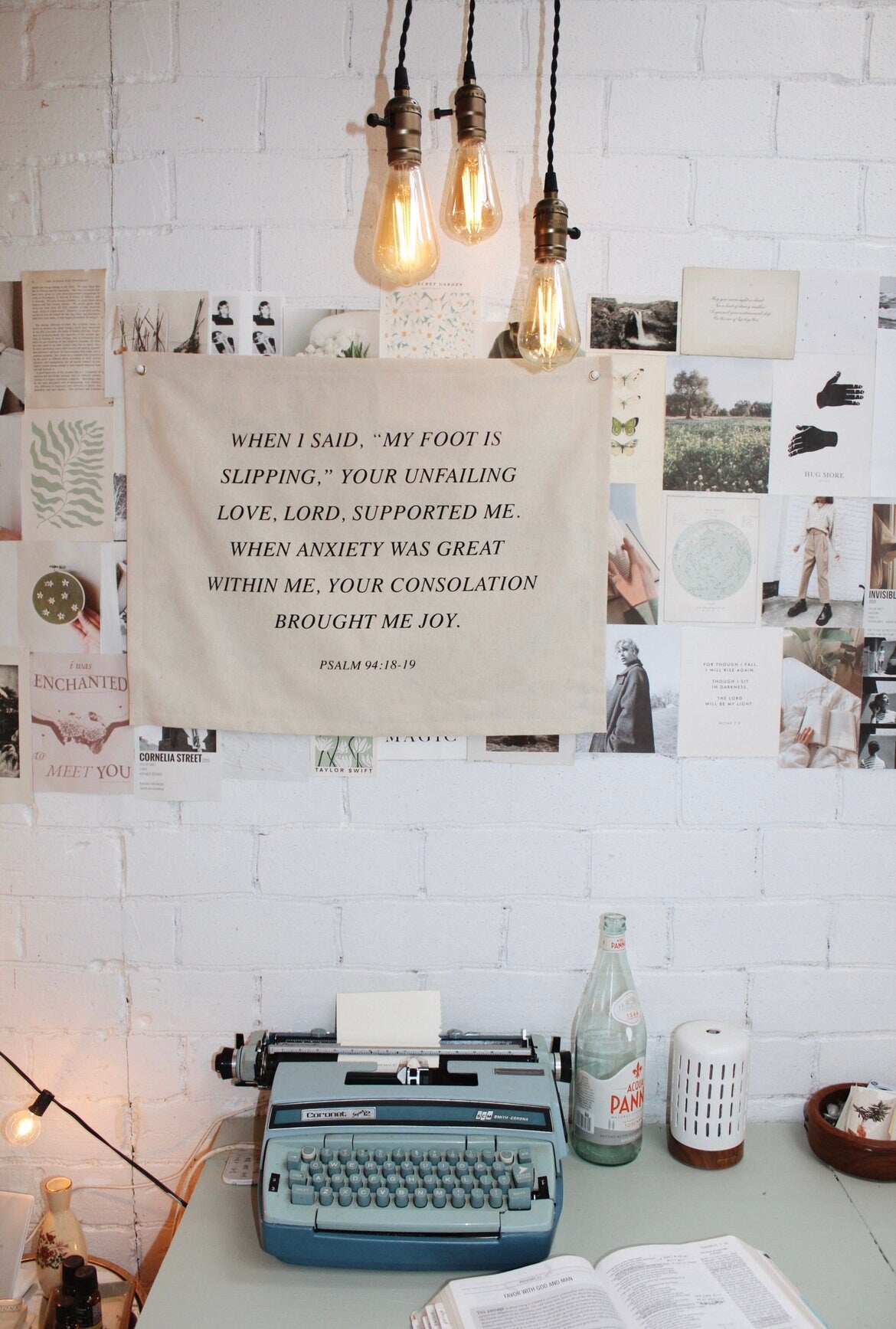 Personalized Bible Verse Wall Banner | Custom Christian Quote Decor | Handmade Scripture Fabric Banner Faith Gift for Her Christian Wall Art