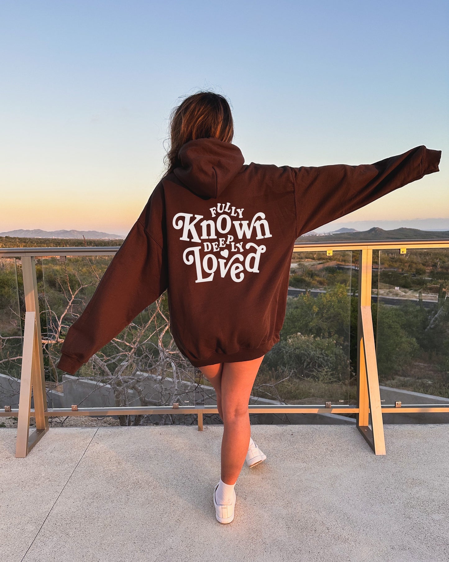 Fully Known and Deeply Loved Hoodie | Christian Hoodie | Bible Verse Pullover | Faith Apparel | Aesthetic Christian Clothing Gifts for Girls