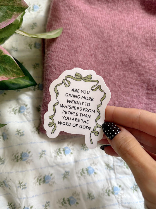 Word of God Christian Sticker | Faith Quote Sticker | Bible Verse Vinyl Sticker | Aesthetic Christian Gift | Spiritual Encouragement