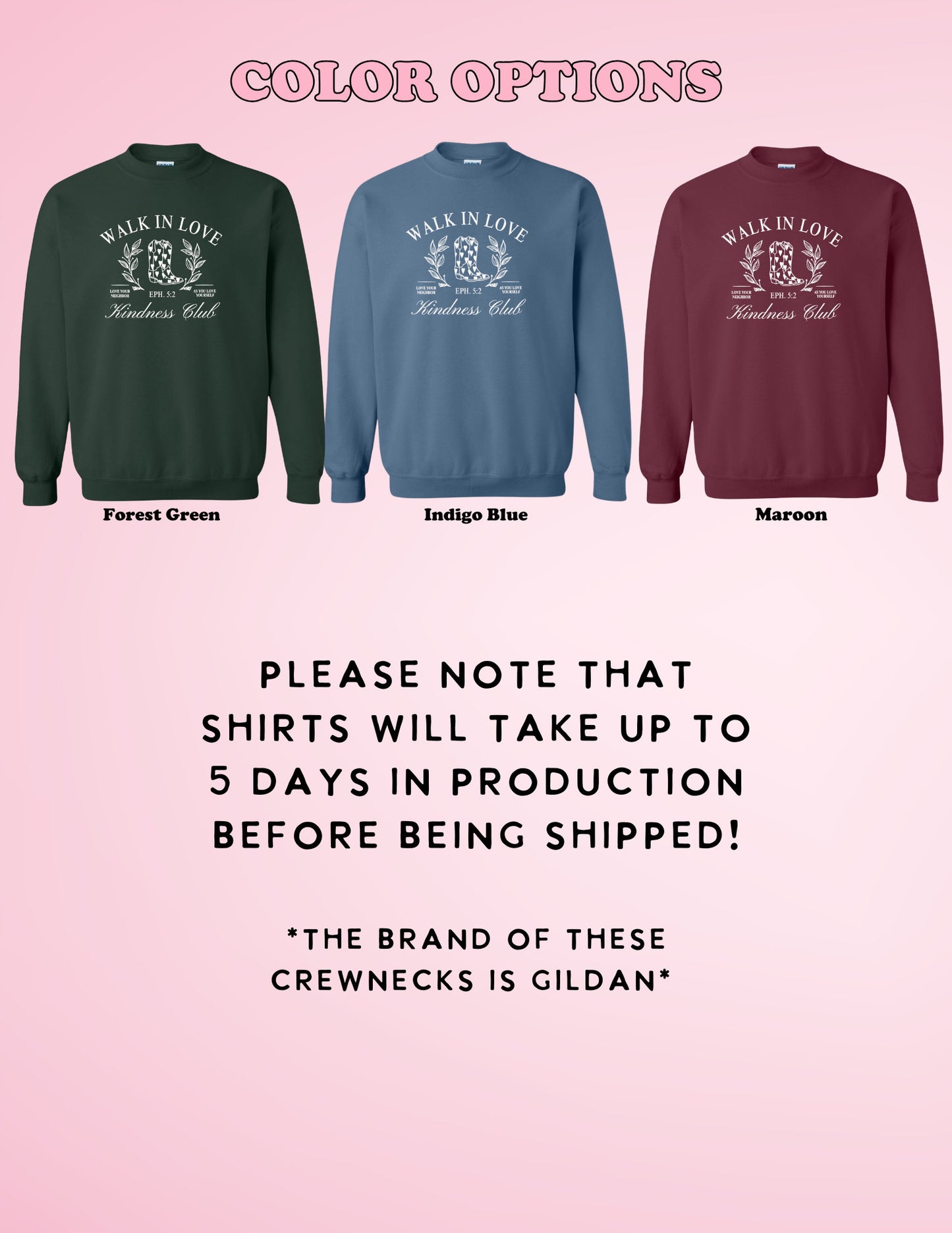 Walk in Love Kindness Club Crewneck | Christian Sweatshirt | Bible Verse Pullover | Trendy Faith Apparel | Aesthetic Christian Clothing