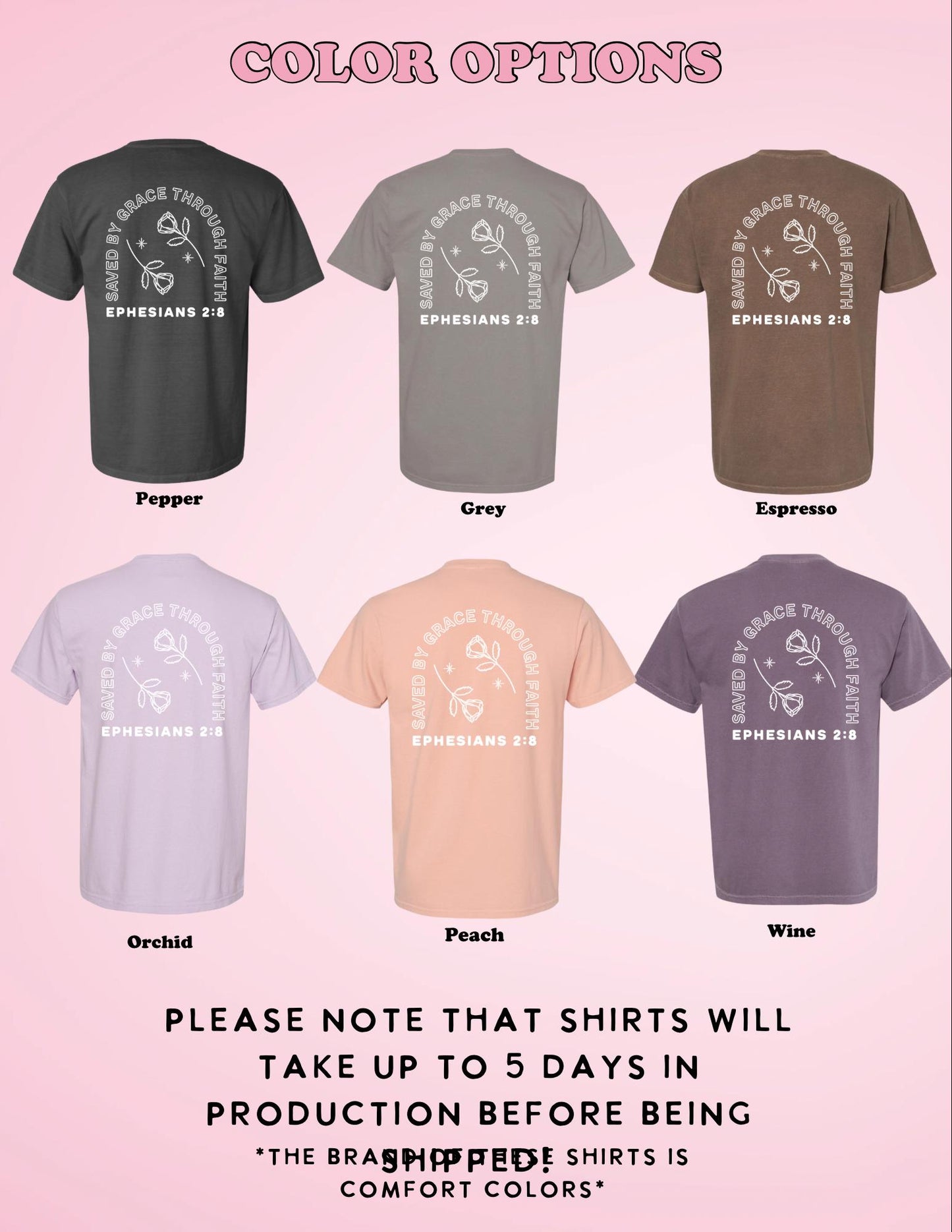 Saved By Grace Shirt | Christian Graphic Tee | Bible Verse T-Shirt | Trendy Faith Apparel | Aesthetic Christian Gift for Women