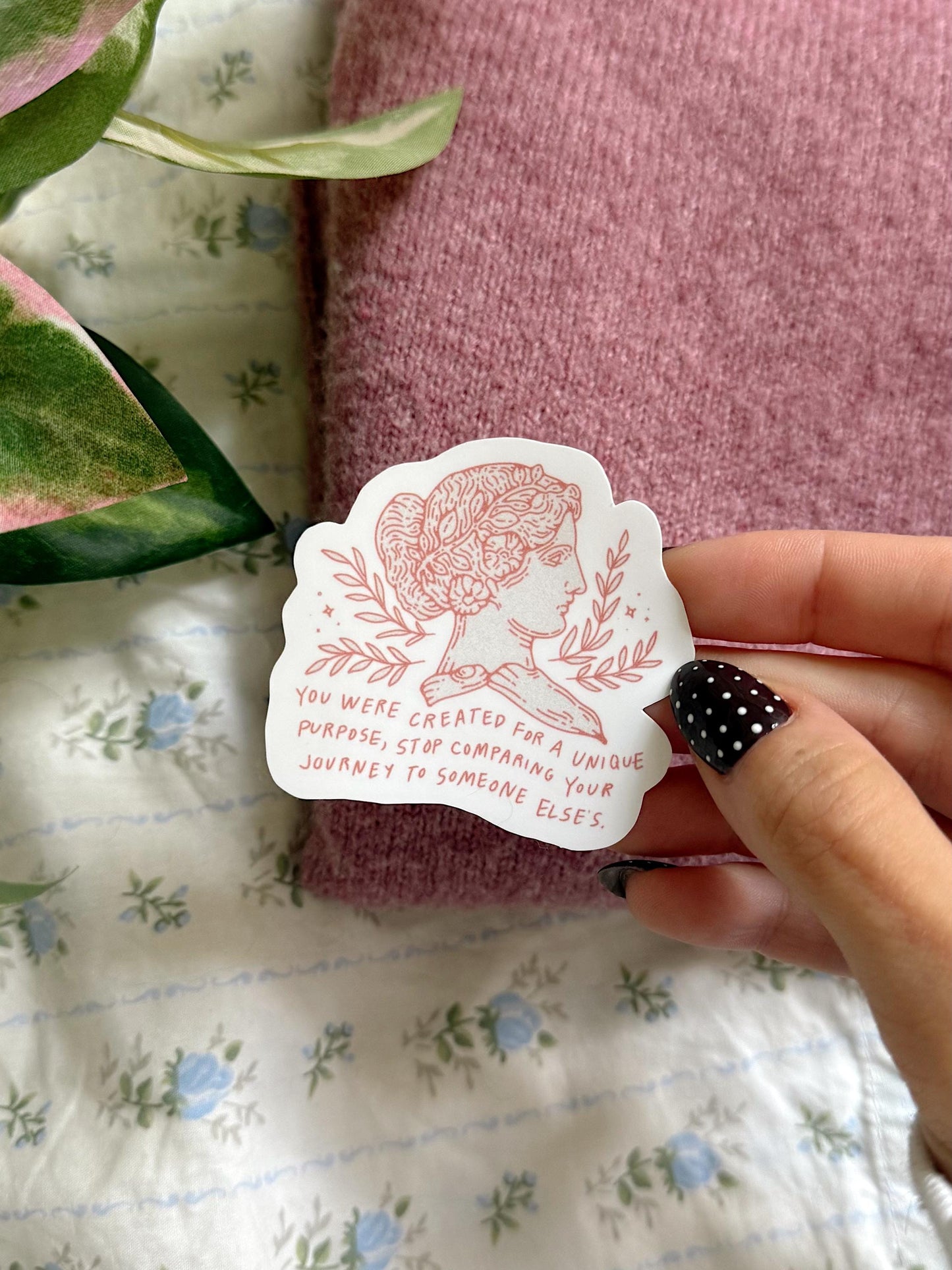 You Were Created for a Unique Purpose Sticker Christian Sticker Inspirational Bible Verse Sticker | Faith Quote Sticker for Laptop & Journal