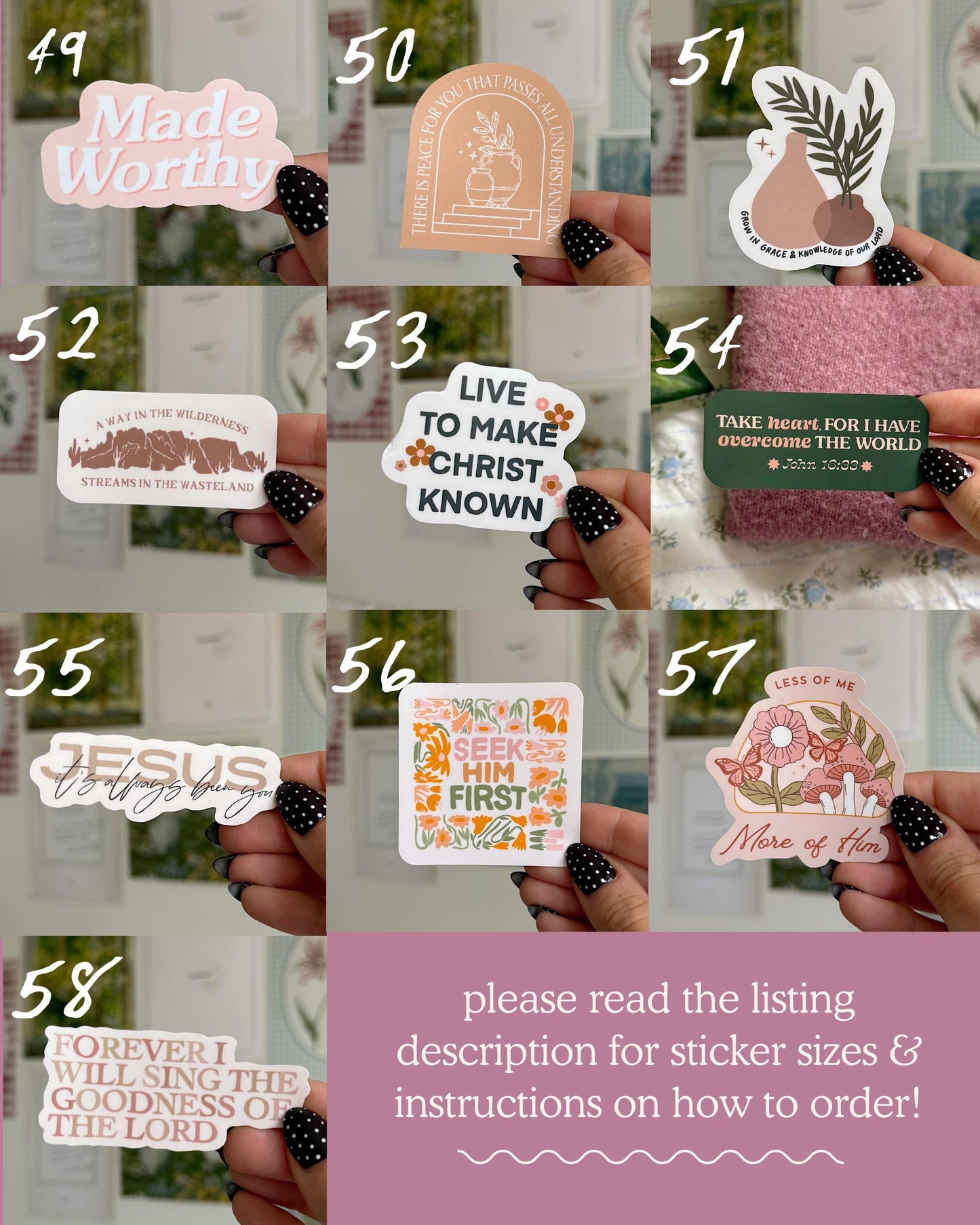 Build Your Own Christian Sticker Pack | Trendy Faith Stickers | Bible Verse Decals | Aesthetic Jesus Stickers | Christian Gift Idea