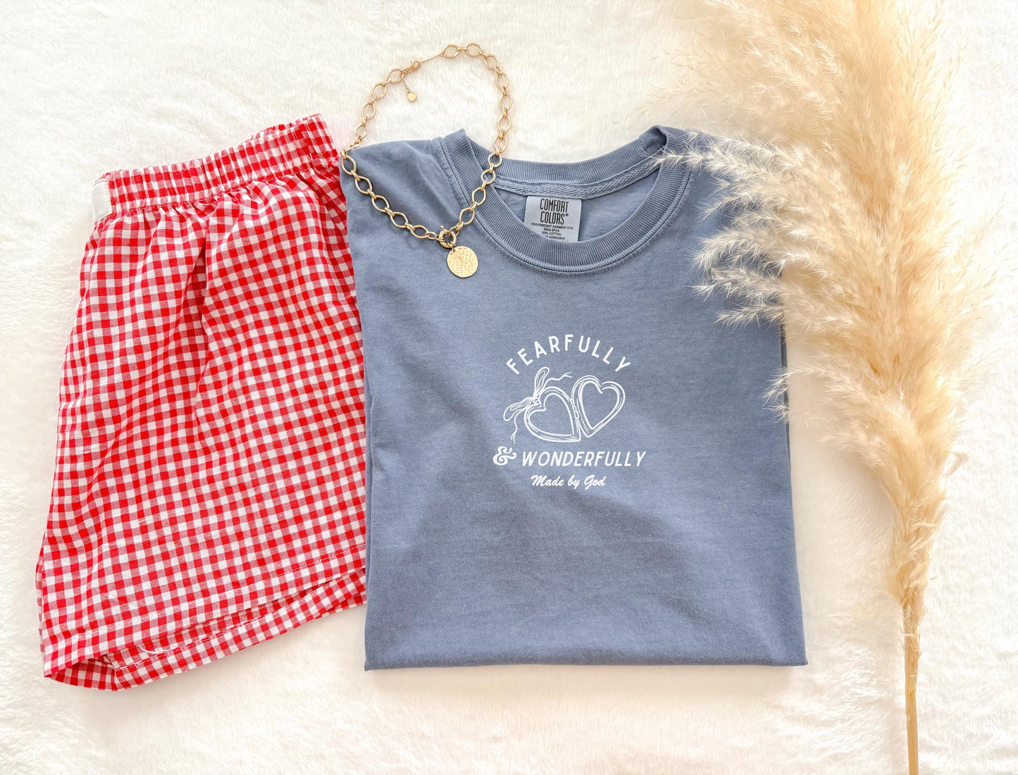 Fearfully and Wonderfully Made T-Shirt | Christian Comfort Colors Tee | Bible Verse Shirt | Trendy Faith Shirt | Aesthetic Christian Apparel