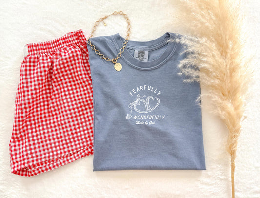 Fearfully and Wonderfully Made T-Shirt | Christian Comfort Colors Tee | Bible Verse Shirt | Trendy Faith Shirt | Aesthetic Christian Apparel