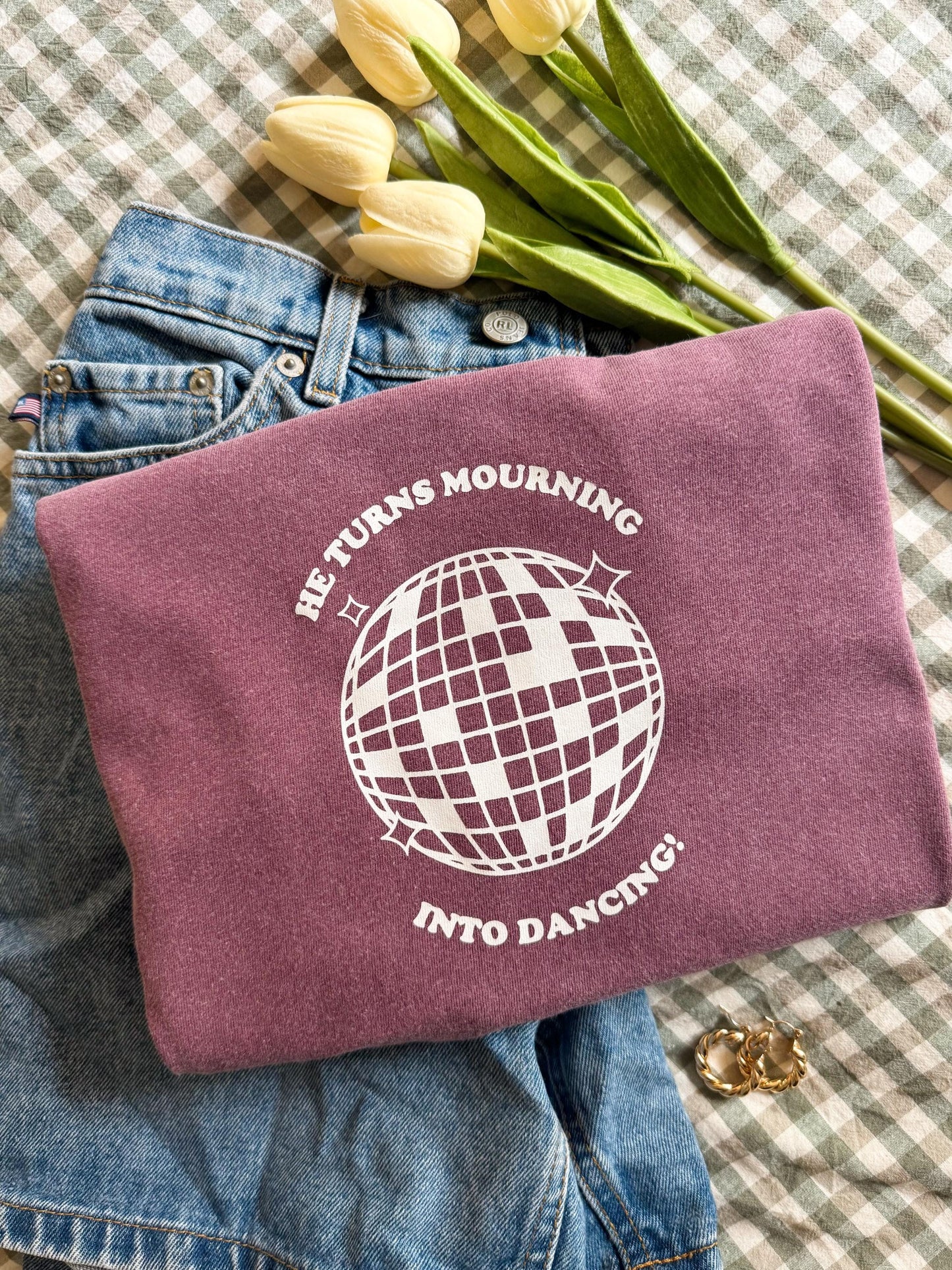 Mourning to Dancing Christian T-Shirt | Bible Verse Tee | Faith Graphic Shirt | Trendy Christian Apparel | Inspirational Gift Idea