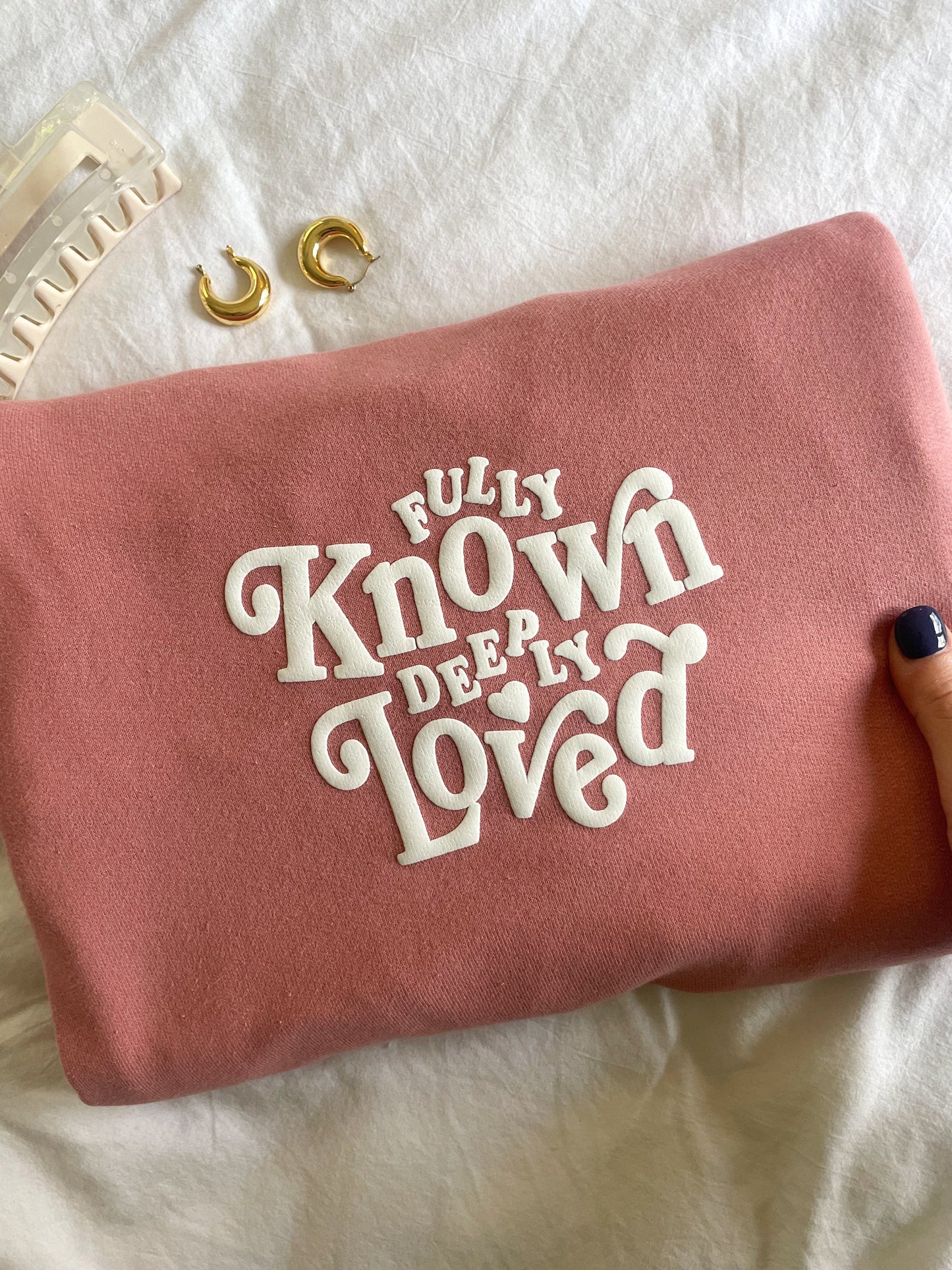 Fully Known Sweatshirt | Christian Sweatshirt, Bible Verse Shirt, Religious Sweatshirt, Trendy Sweatshirt, Jesus Sweatshirt, Faith Crewneck