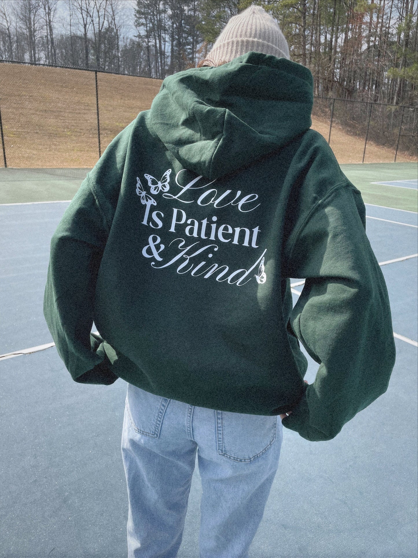 Love is Patient & Kind Hoodie | Christian Sweatshirt, Trendy Hoodie, Religious Hoodie, Jesus Sweatshirt, Faith Hoodie | Teen Girl Gift