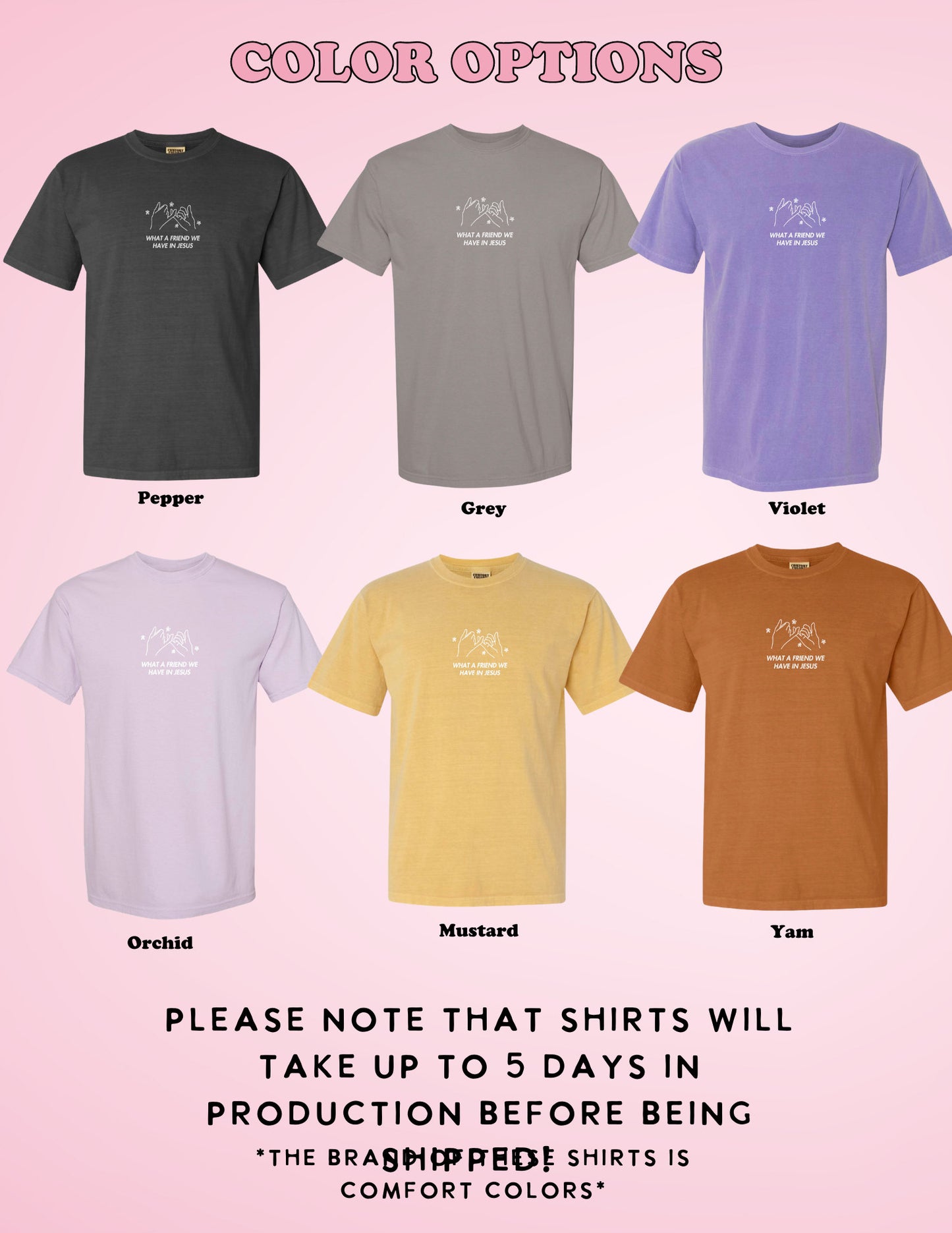 What a Friend We Have in Jesus T-Shirt | Christian Comfort Colors Tee | Bible Verse Shirt | Trendy Faith Shirt | Aesthetic Christian Apparel