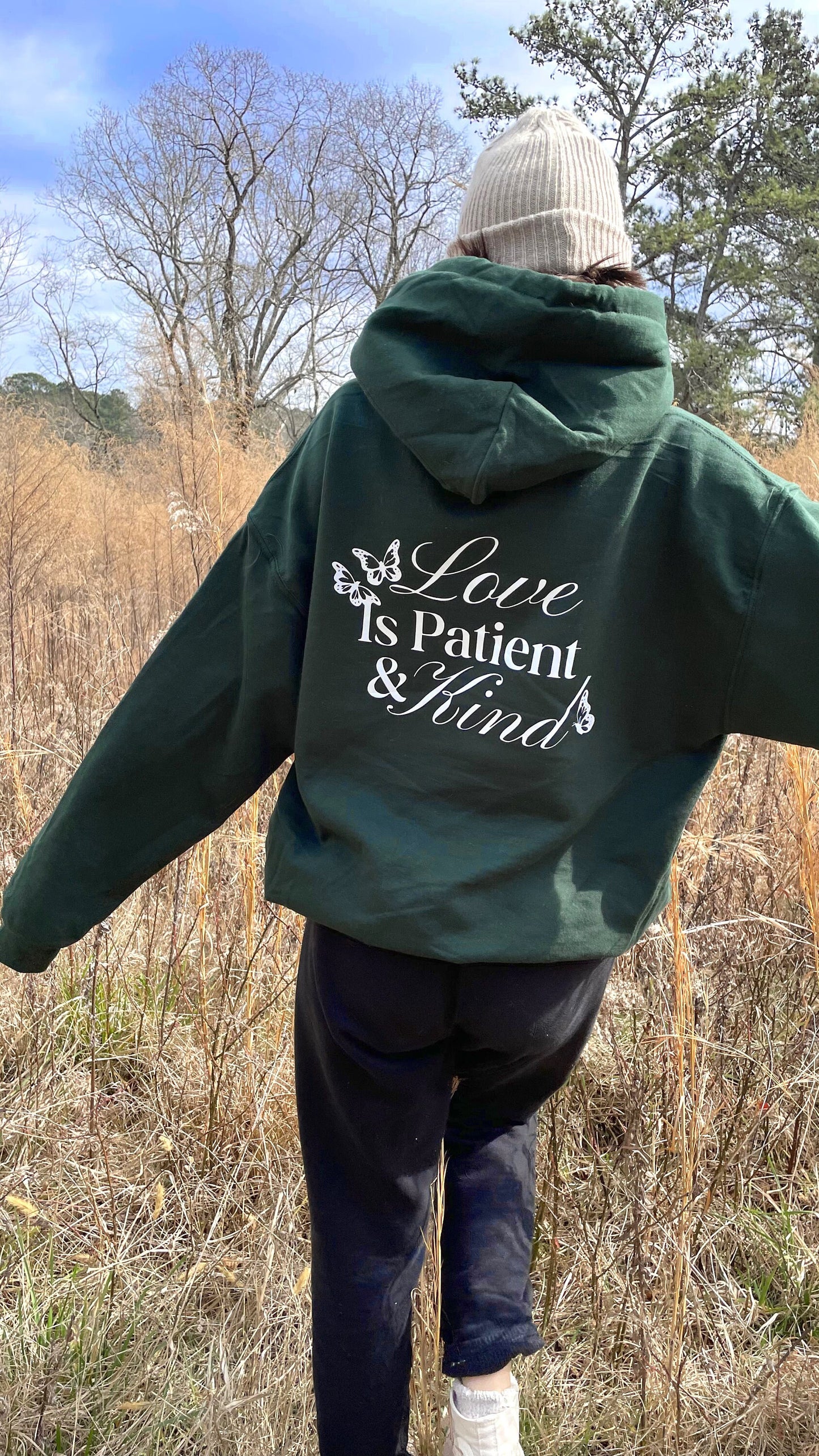 Love is Patient & Kind Hoodie | Christian Sweatshirt, Trendy Hoodie, Religious Hoodie, Jesus Sweatshirt, Faith Hoodie | Teen Girl Gift