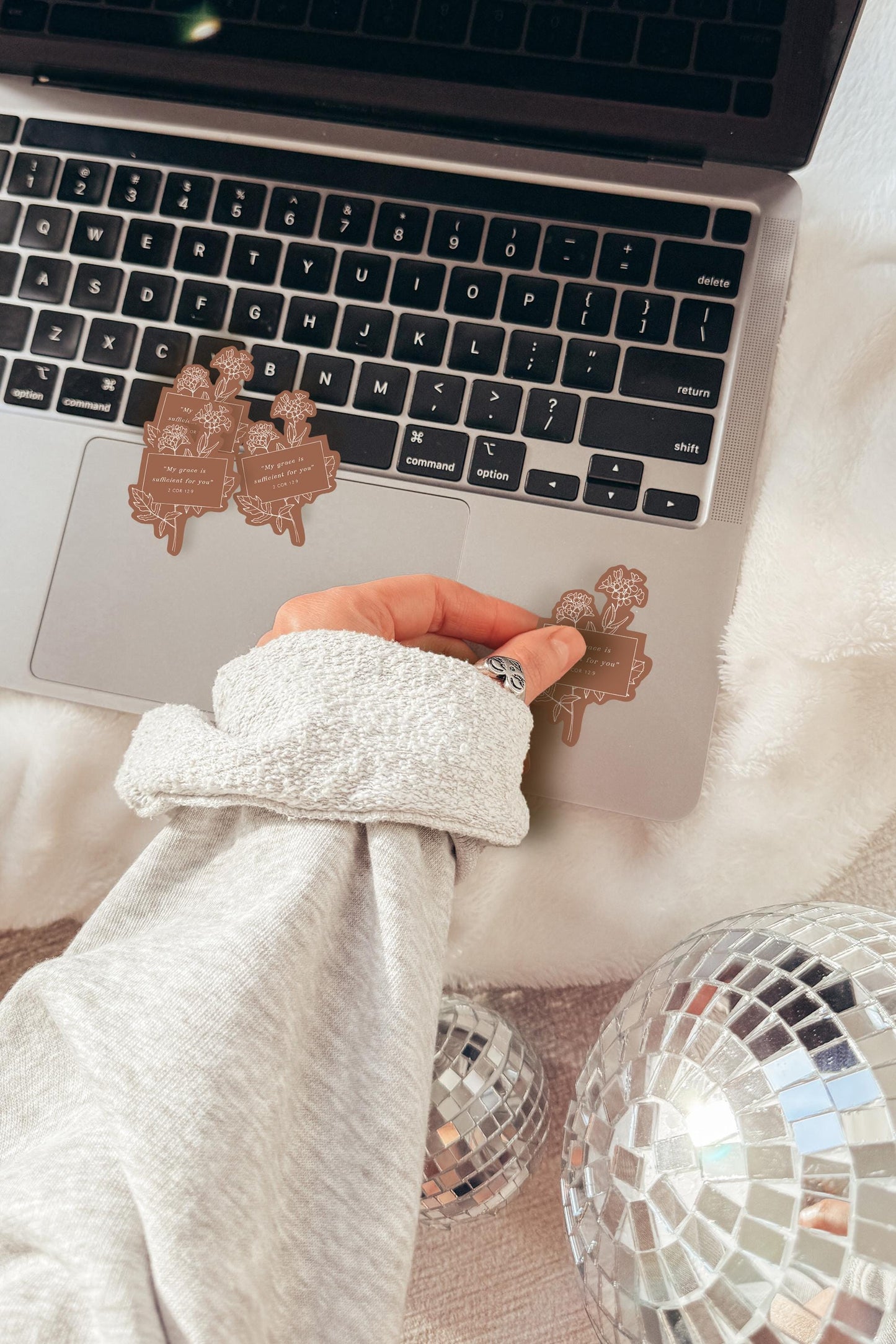 My Grace Is Sufficient for You Sticker | Floral Christian Sticker | Faith Bible Verse Vinyl Sticker Jesus Sticker for Journal Laptop